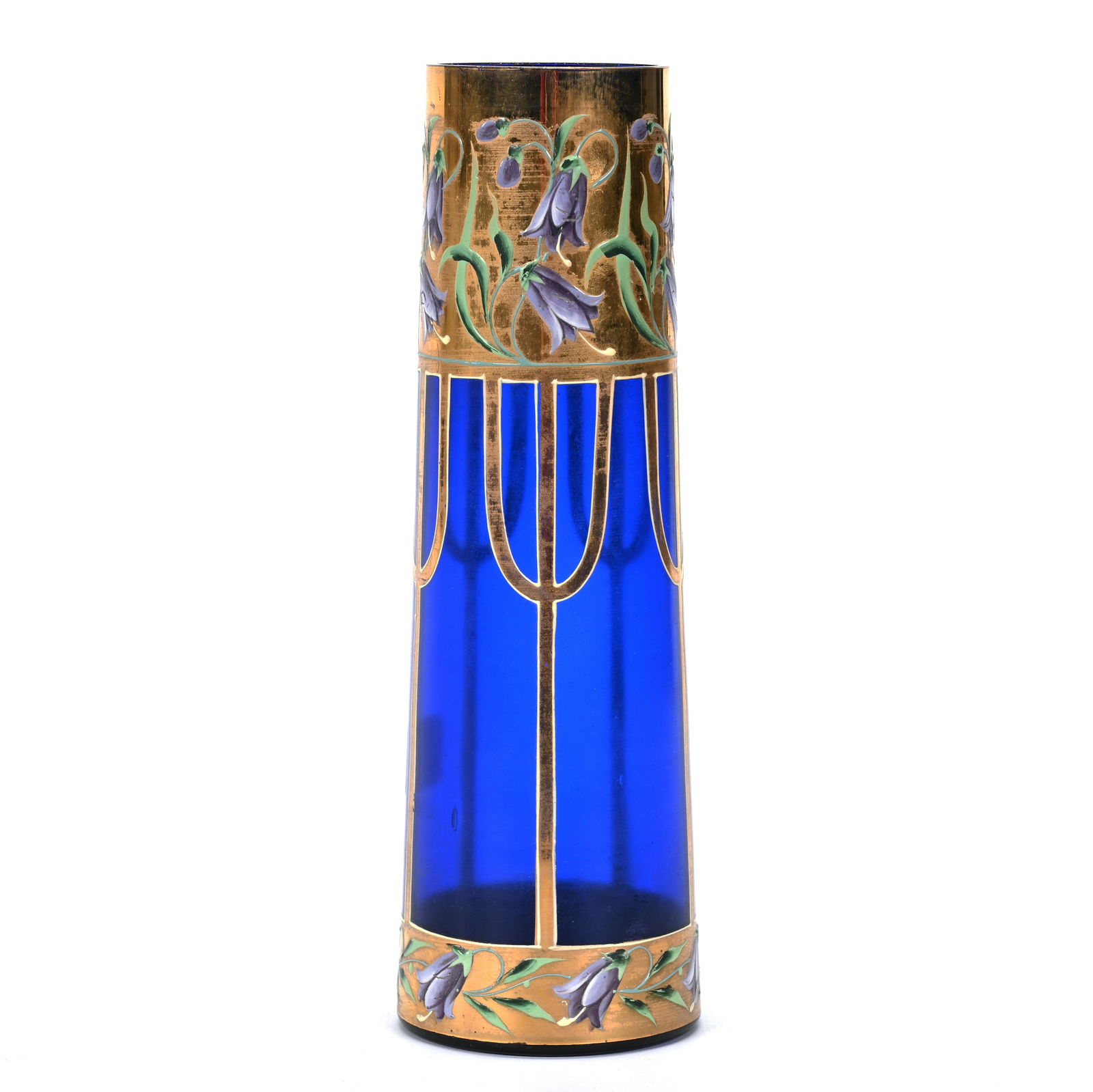 Vase, Cobalt Blue Bohemian Art Glass (1 of 3)