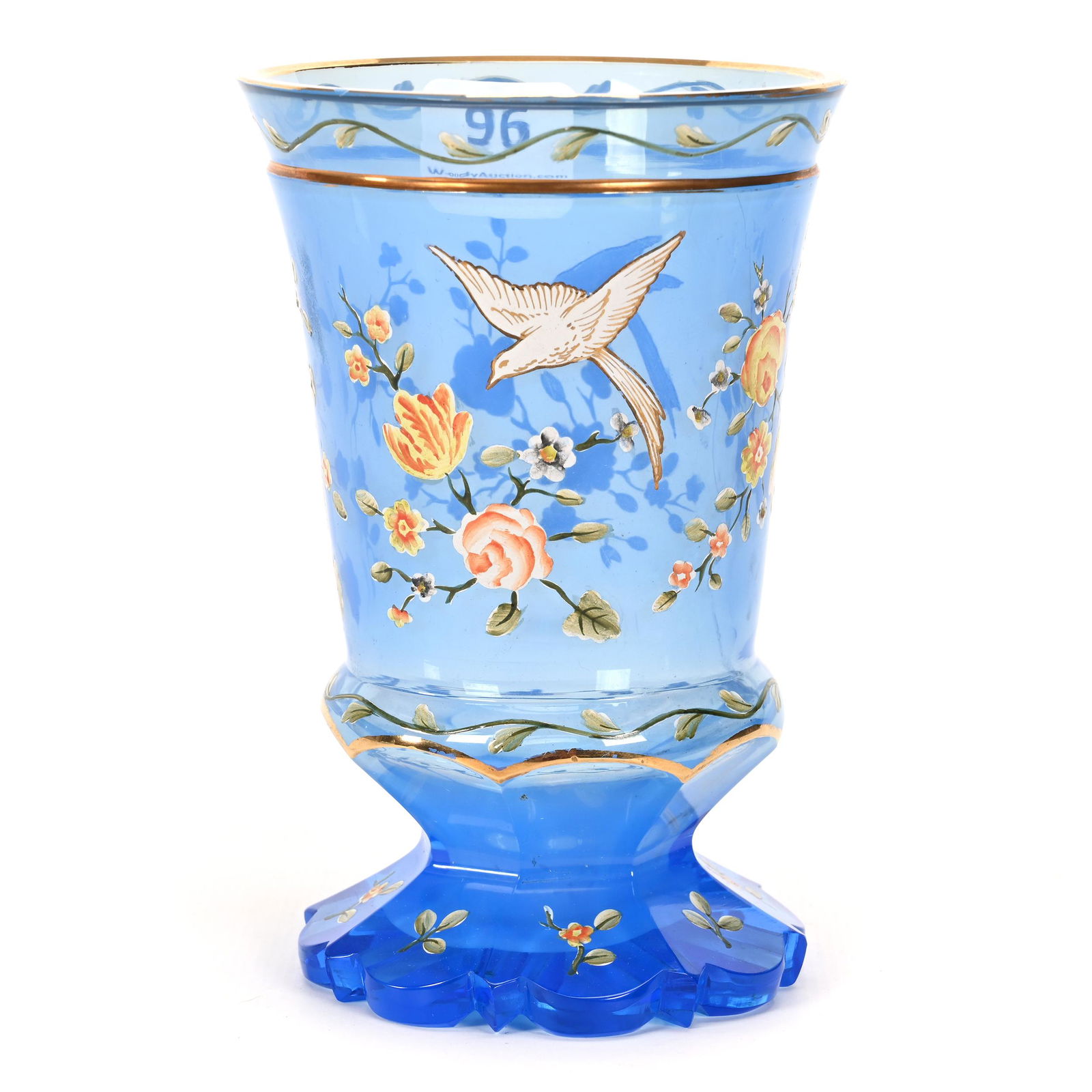 Beaker, Blue Opal Bohemian Art Glass (1 of 3)