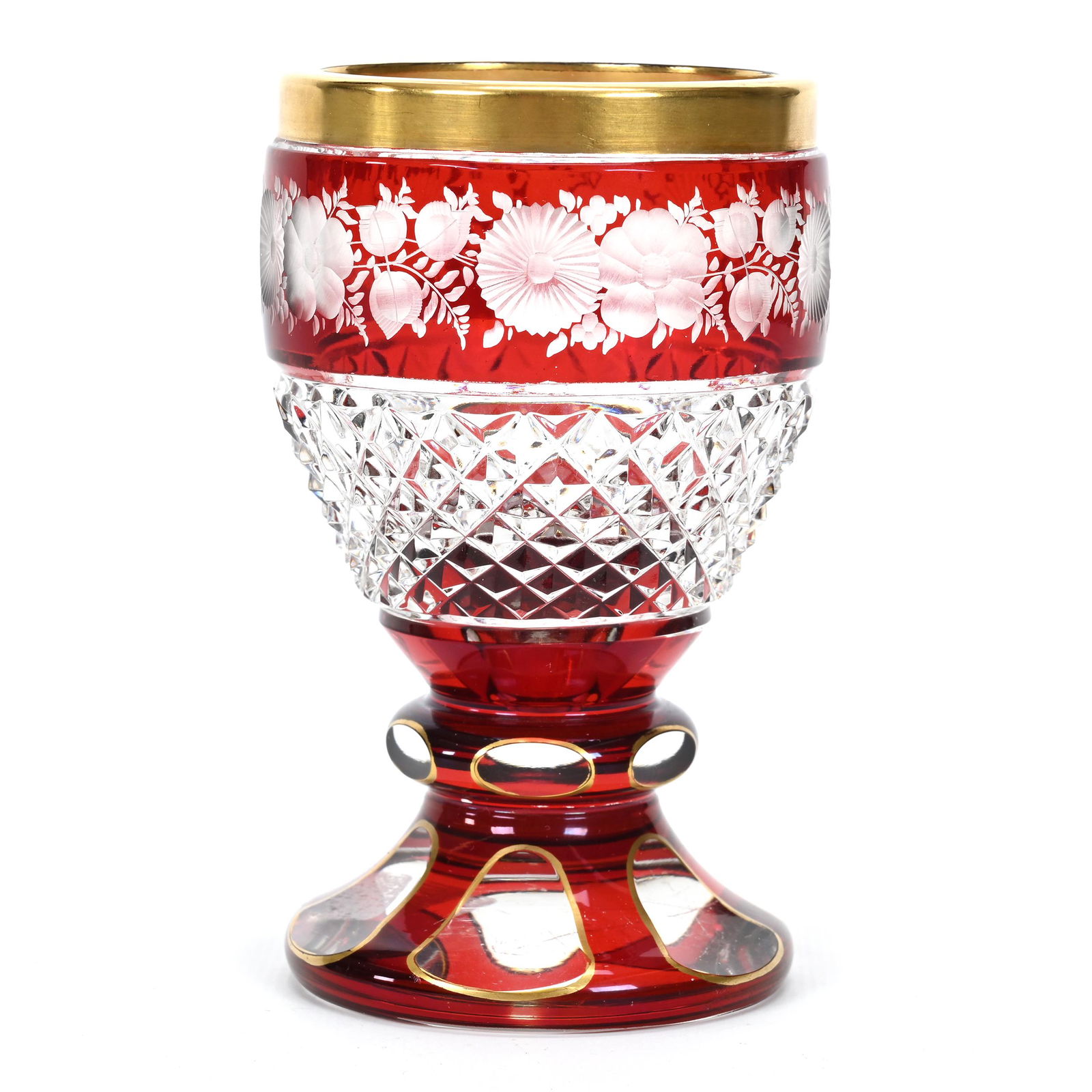 Vase, Clear Bohemian Art Glass (1 of 3)