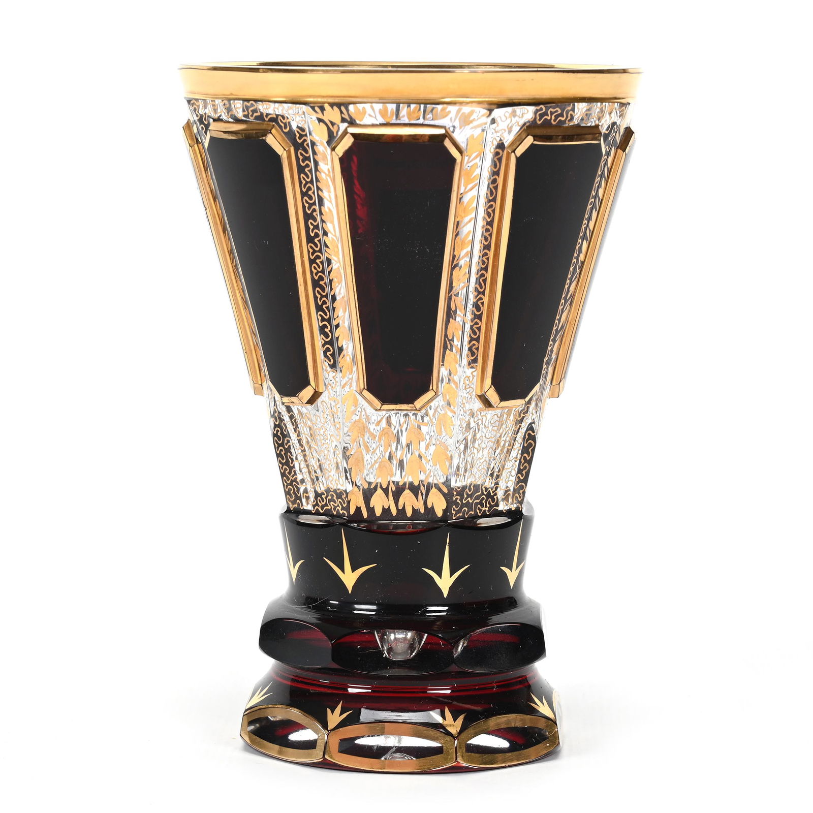 Beaker, Clear Bohemian Art Glass (1 of 3)