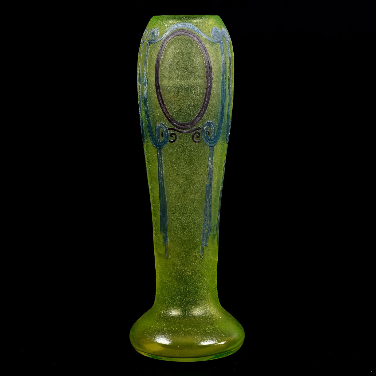 Vase, Vaseline Art Glass Signed Legras (1 of 5)