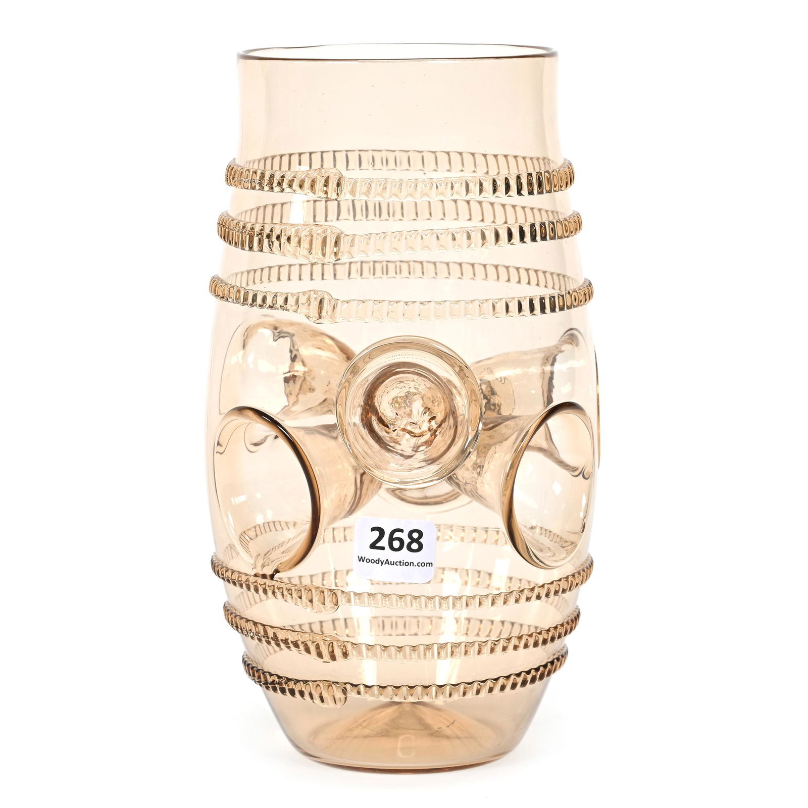 Modified Drinking Vessel, Solid Amber Art Glass (1 of 3)