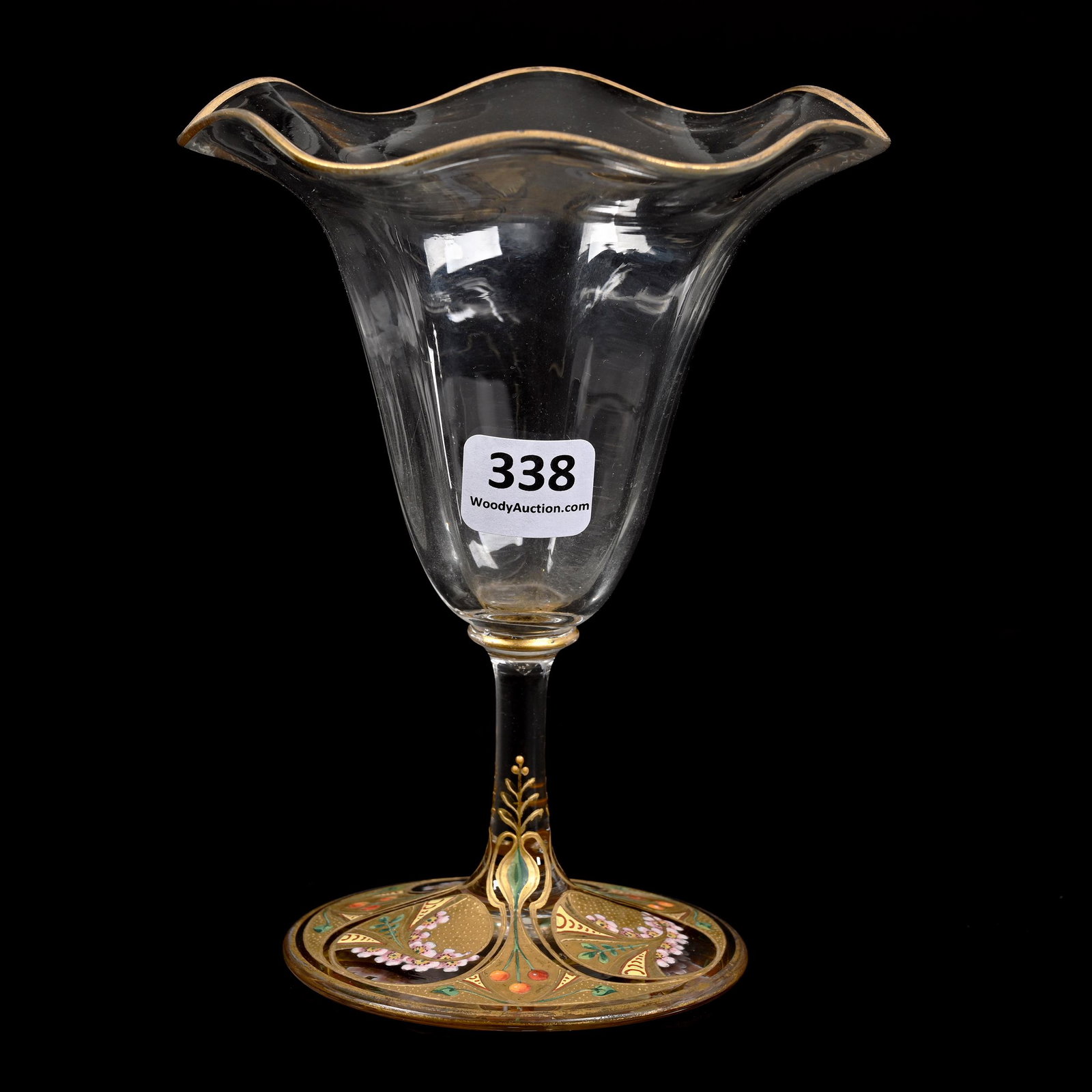 Parfait Stem, Clear Bohemian Art Glass (1 of 3)