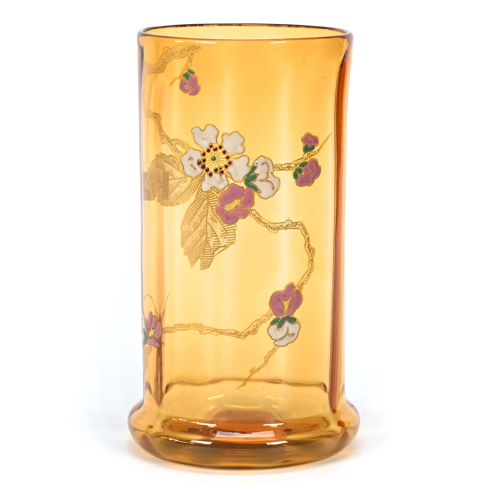 Vase, Solid Amber Bohemian Art Glass (1 of 3)