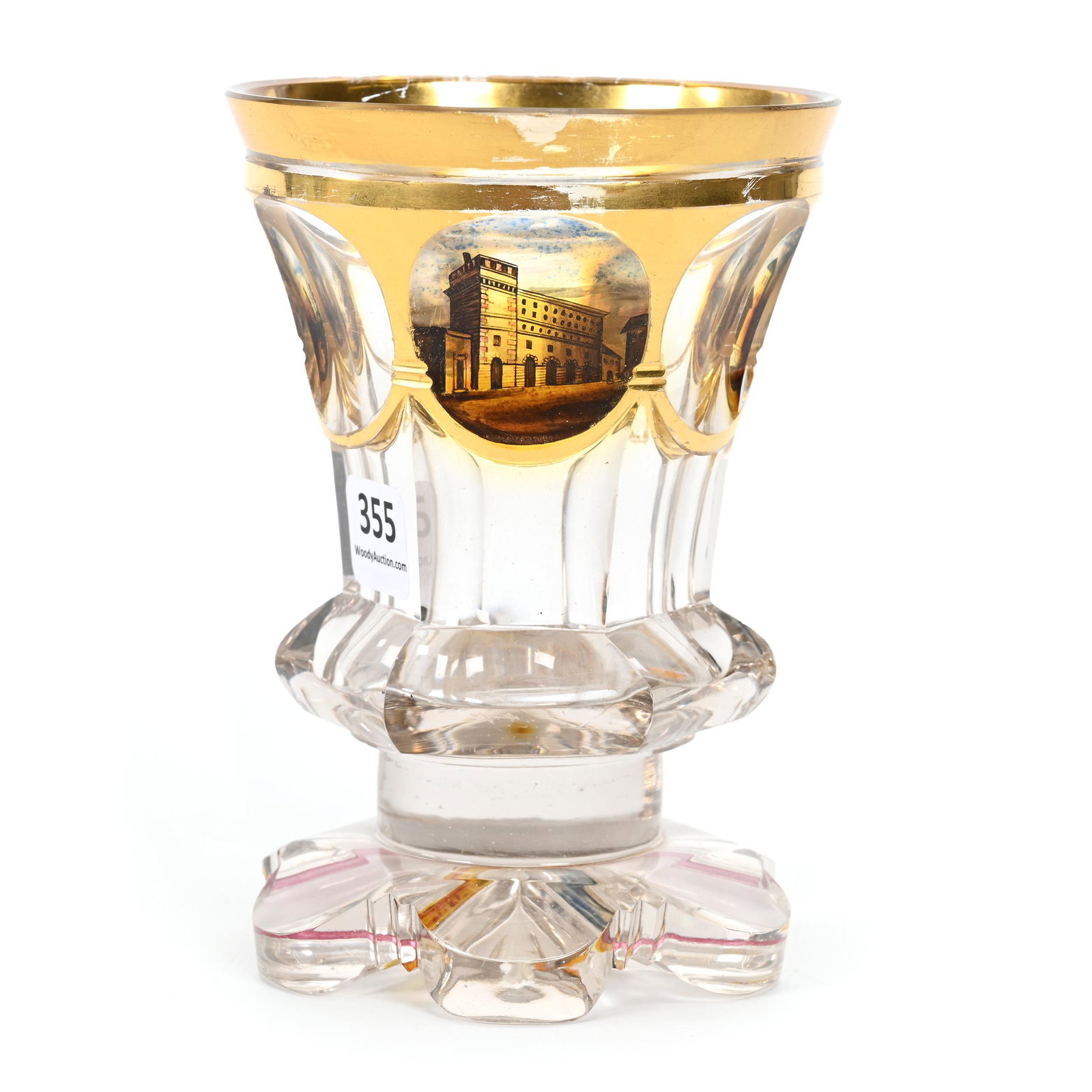 Beaker, Clear Bohemian Art Glass (1 of 3)