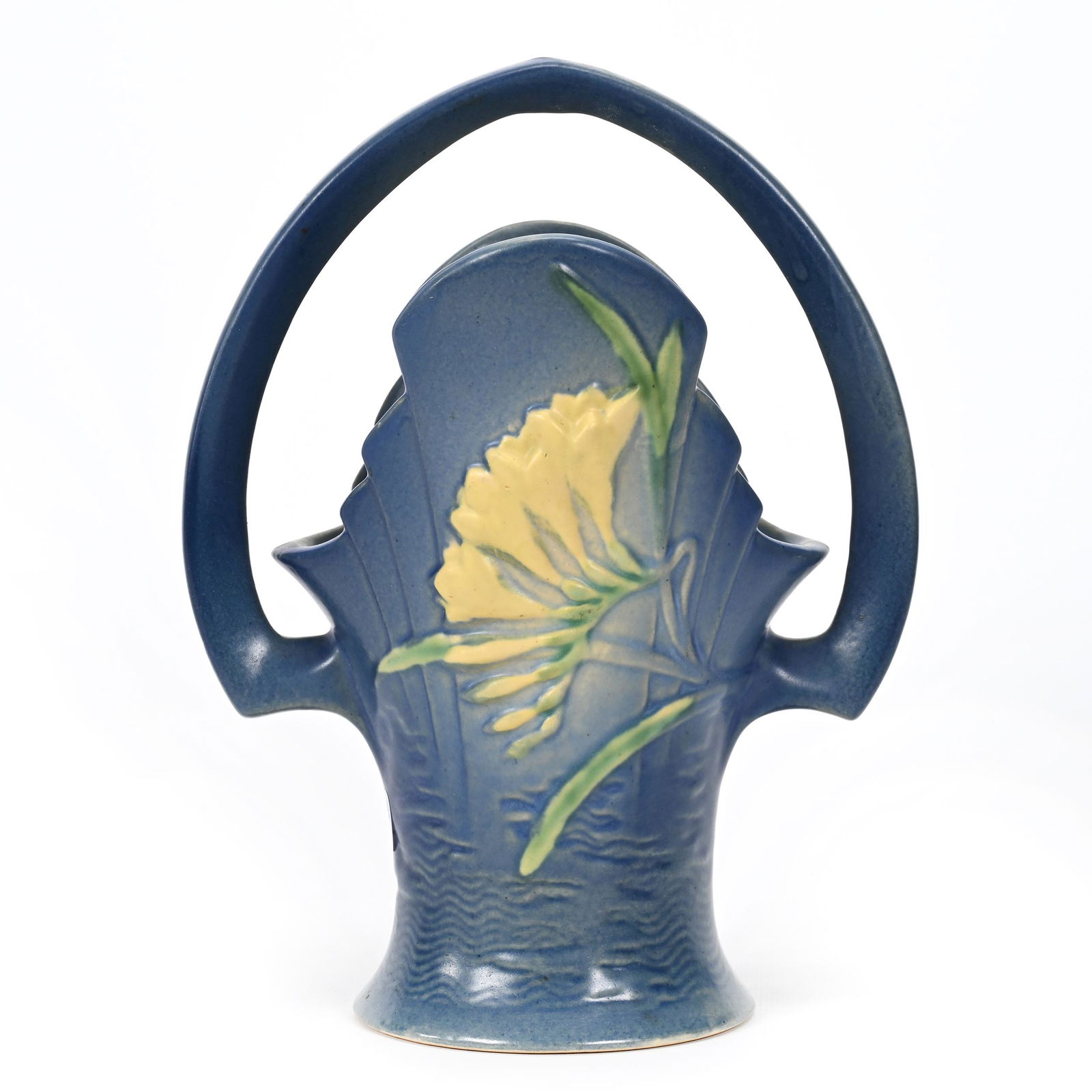 Basket, Roseville #392-10" Art Pottery (1 of 4)