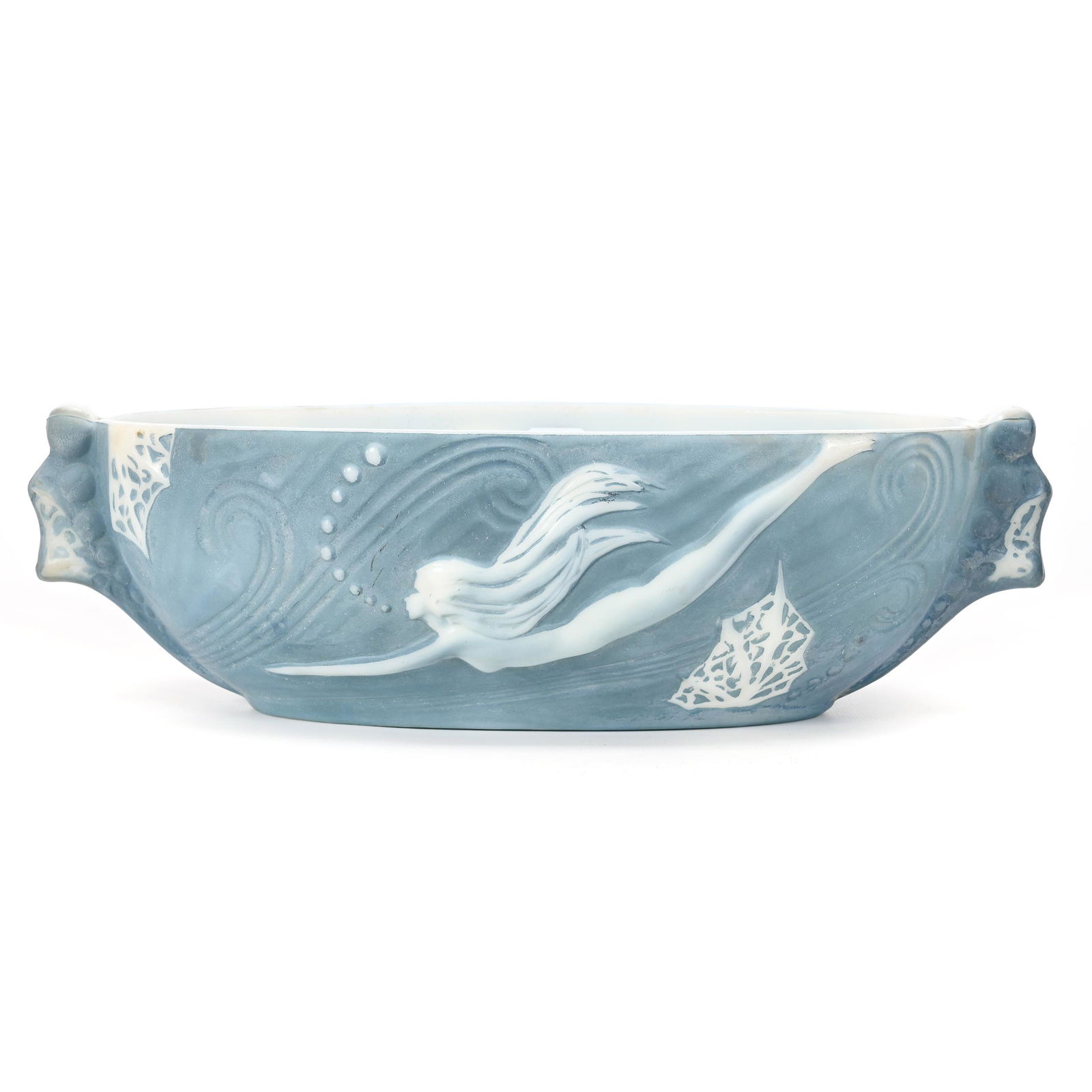 Oval Bowl, Diving Girl Pattern By Phoenix Glass (1 of 3)