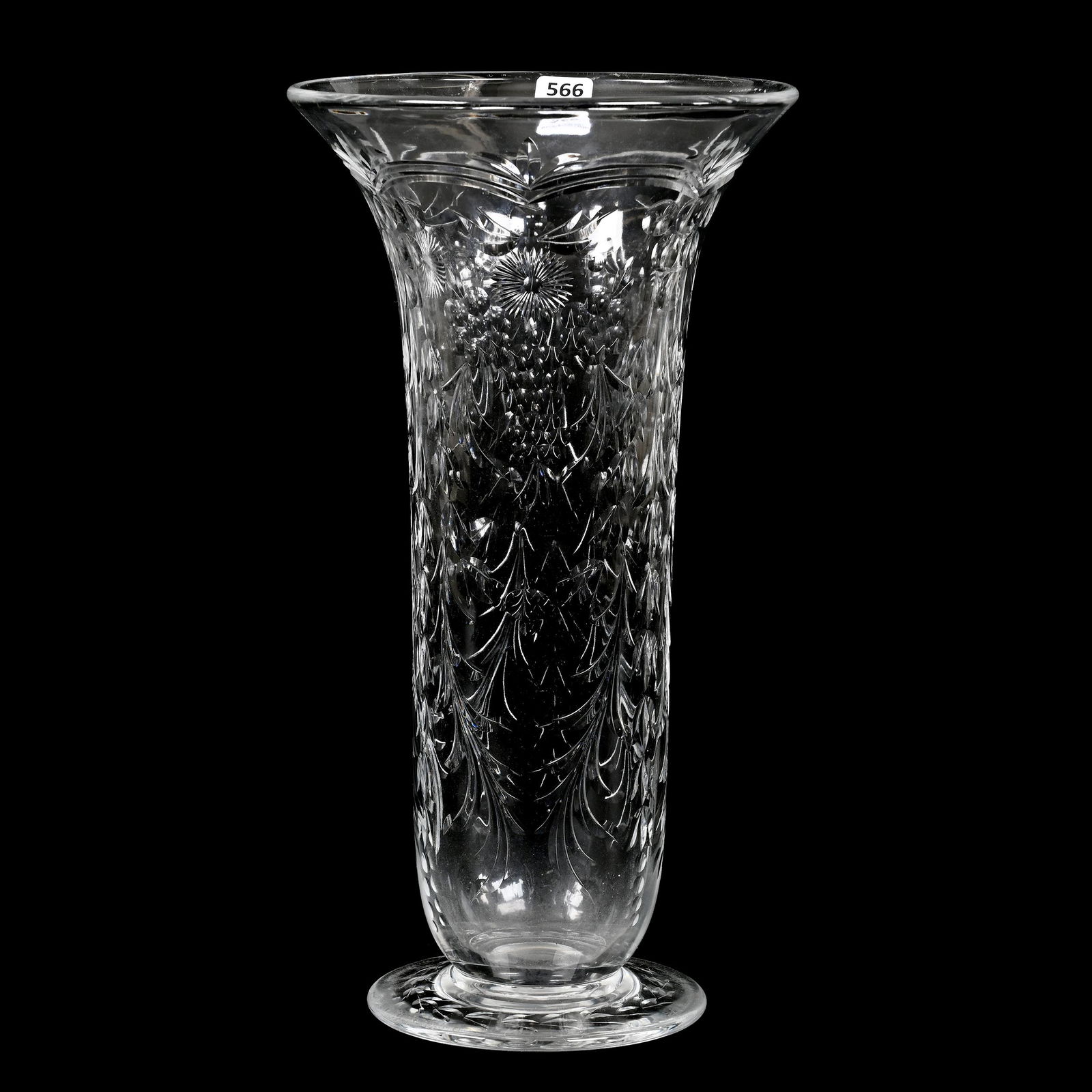 Vase Marked Webb Corbett Cut Glass (1 of 3)