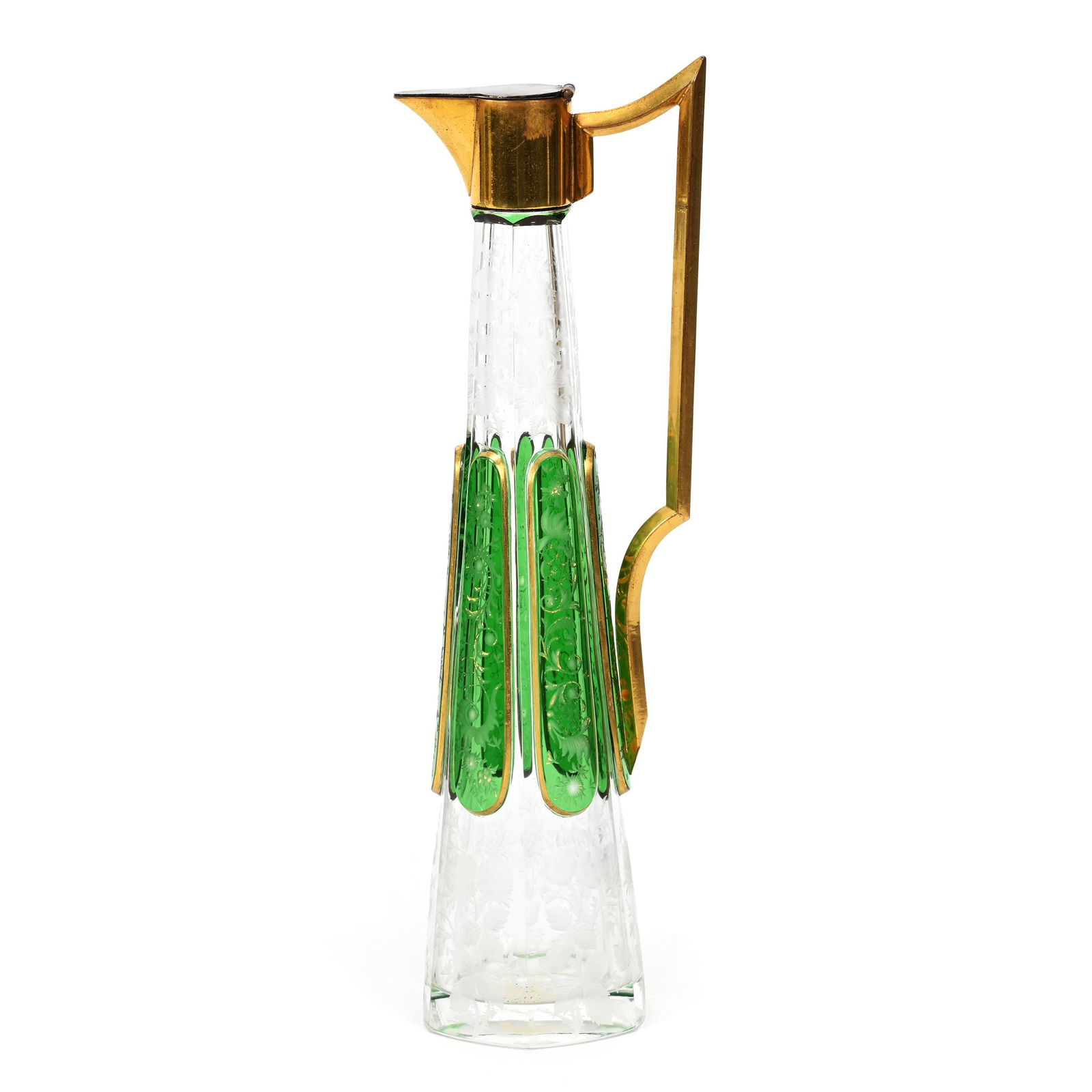 Liqueur Decanter, Clear Bohemian Art Glass (1 of 3)