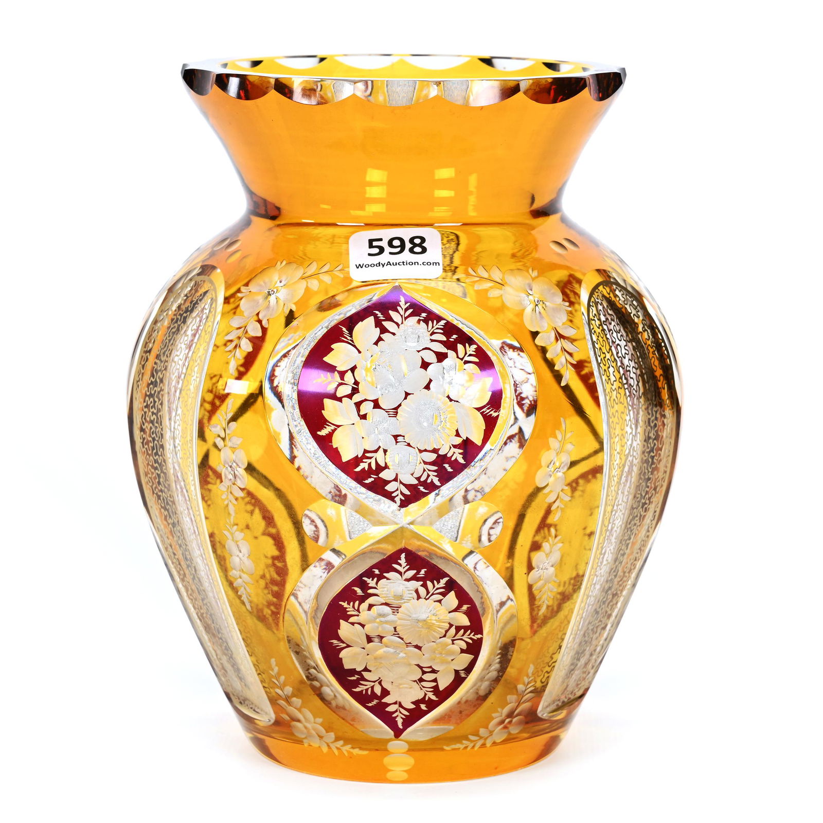 Vase, Clear Bohemian Art Glass (1 of 3)