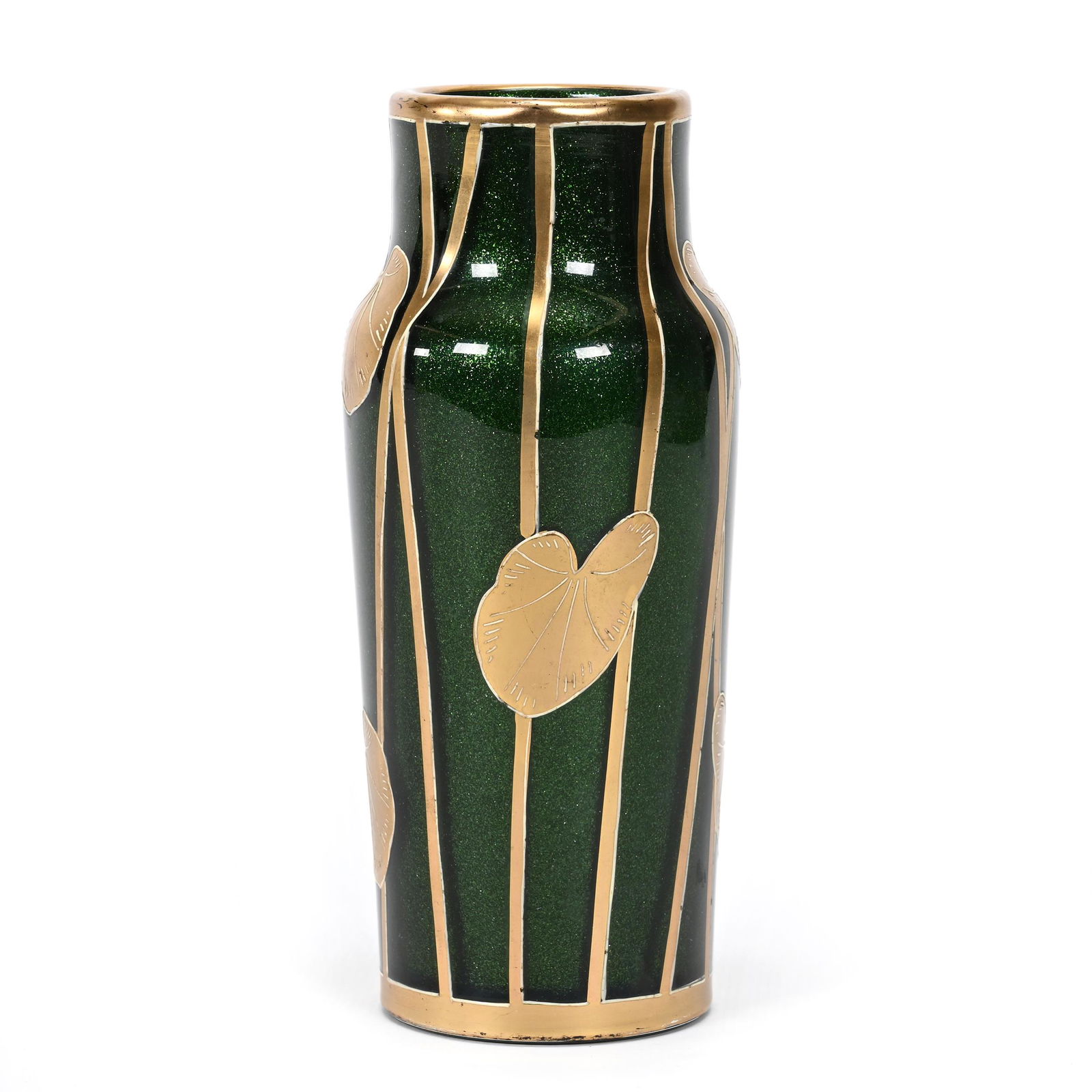 Vase, Emerald Green Bohemian Art Glass (1 of 3)