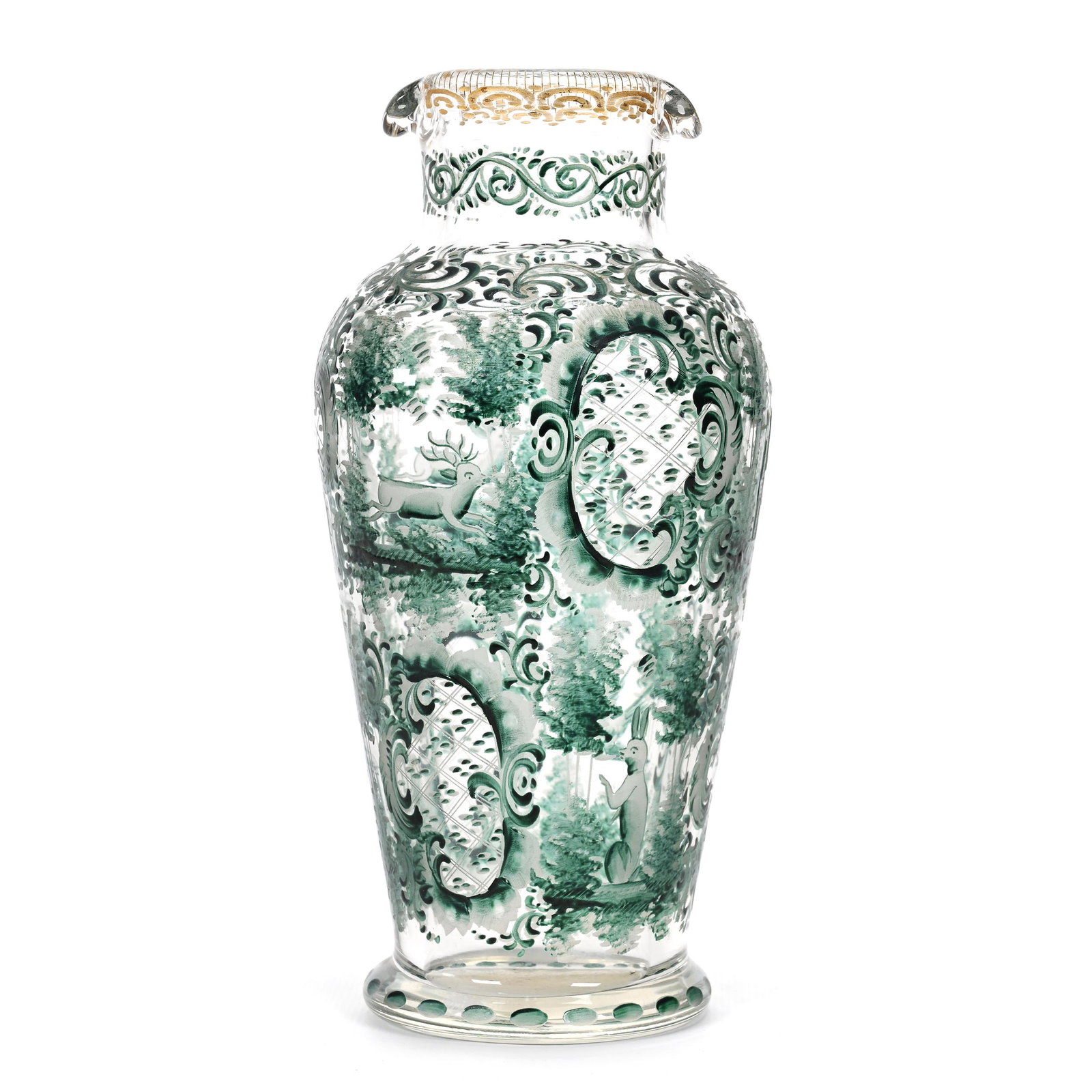 Double Spout Shaker, Clear Bohemian Art Glass (1 of 5)