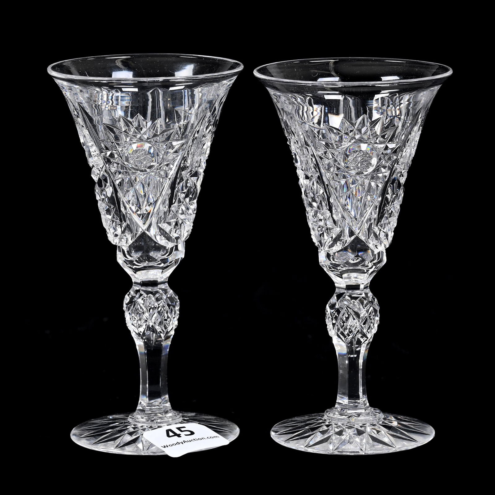 Pair Sherry Stems, ABCG, American Pattern (1 of 3)