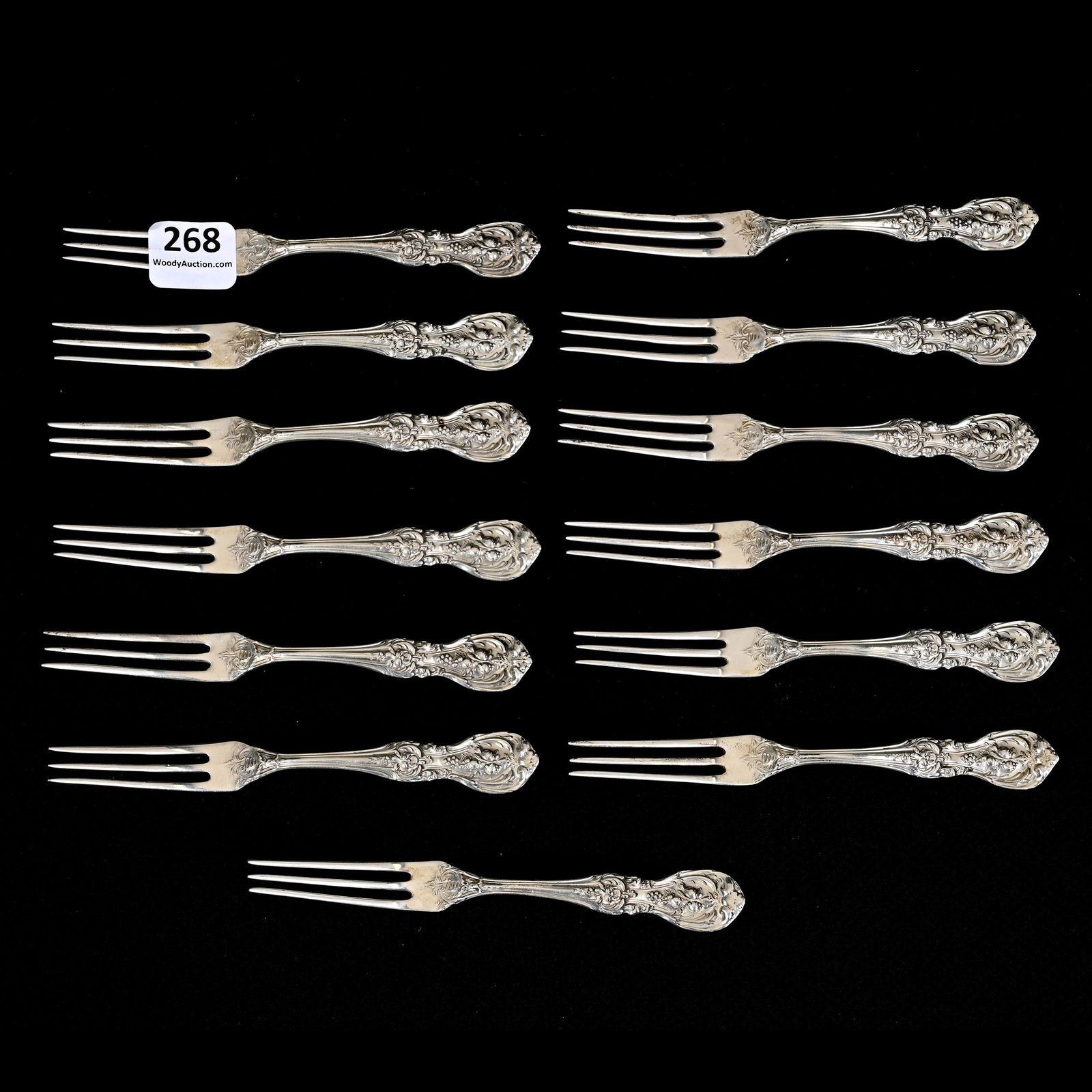 (13) Strawberry Forks, Francis 1st Sterling Silver (1 of 4)