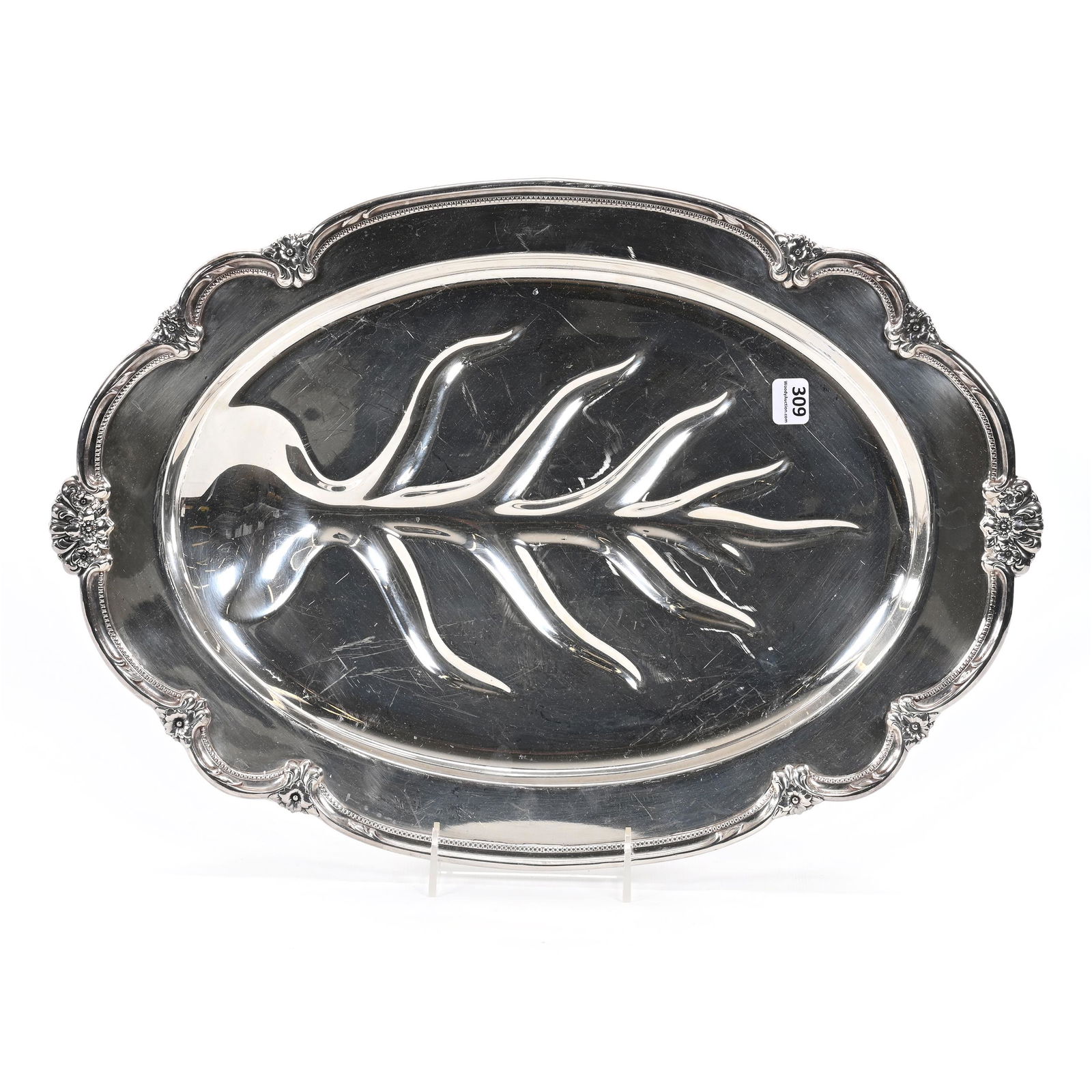 Meat Tray, Silverplate Marked Rogers Brothers (1 of 3)