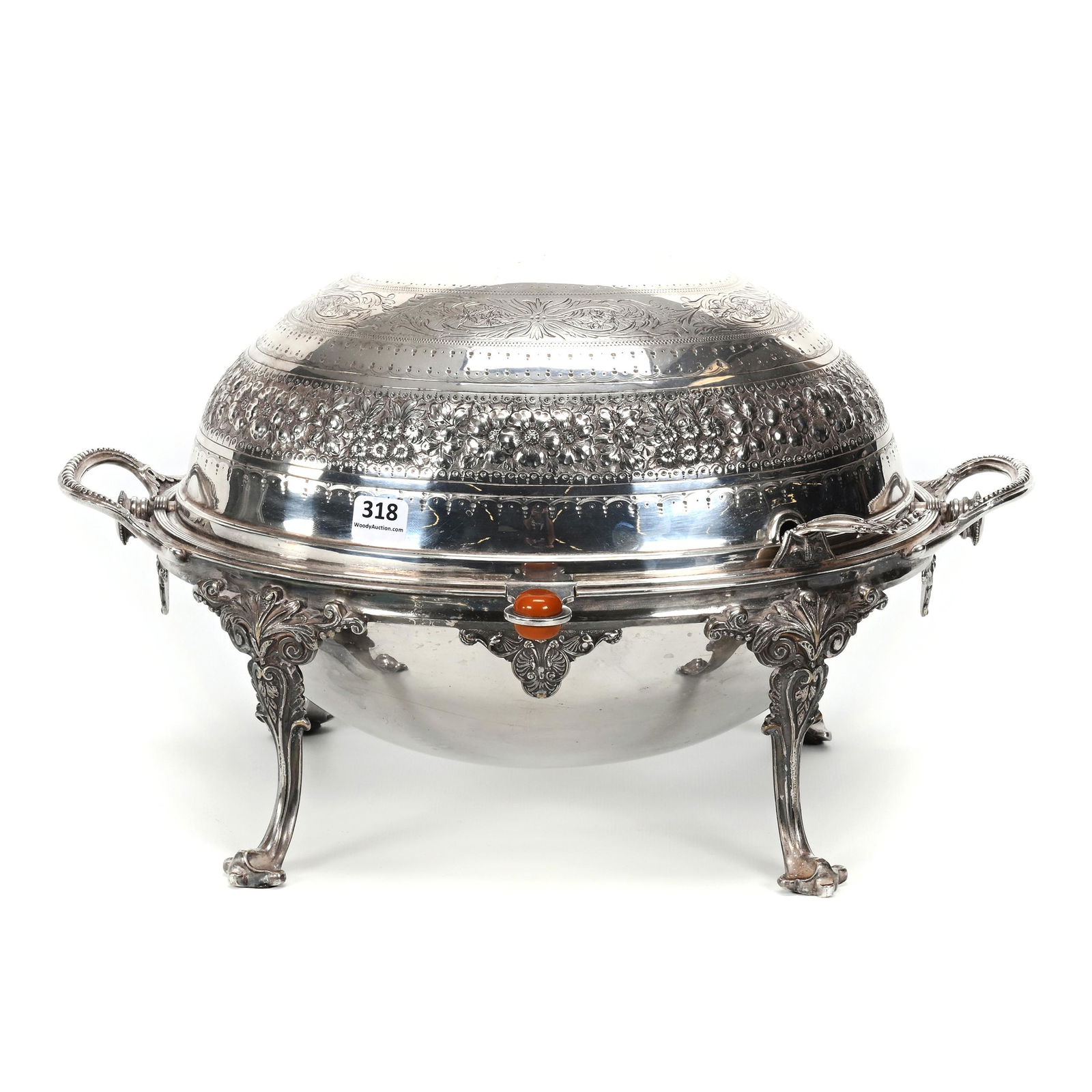 Covered Tureen, Silverplate Marked W/Anchor/Shield (1 of 7)