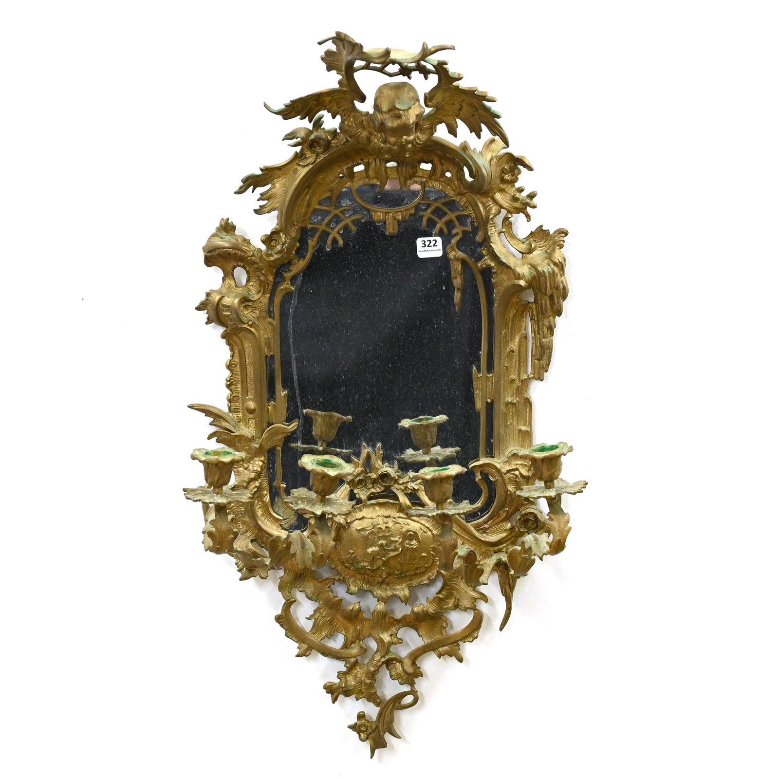 Solid Brass Wall Sconce With Mirror (1 of 5)