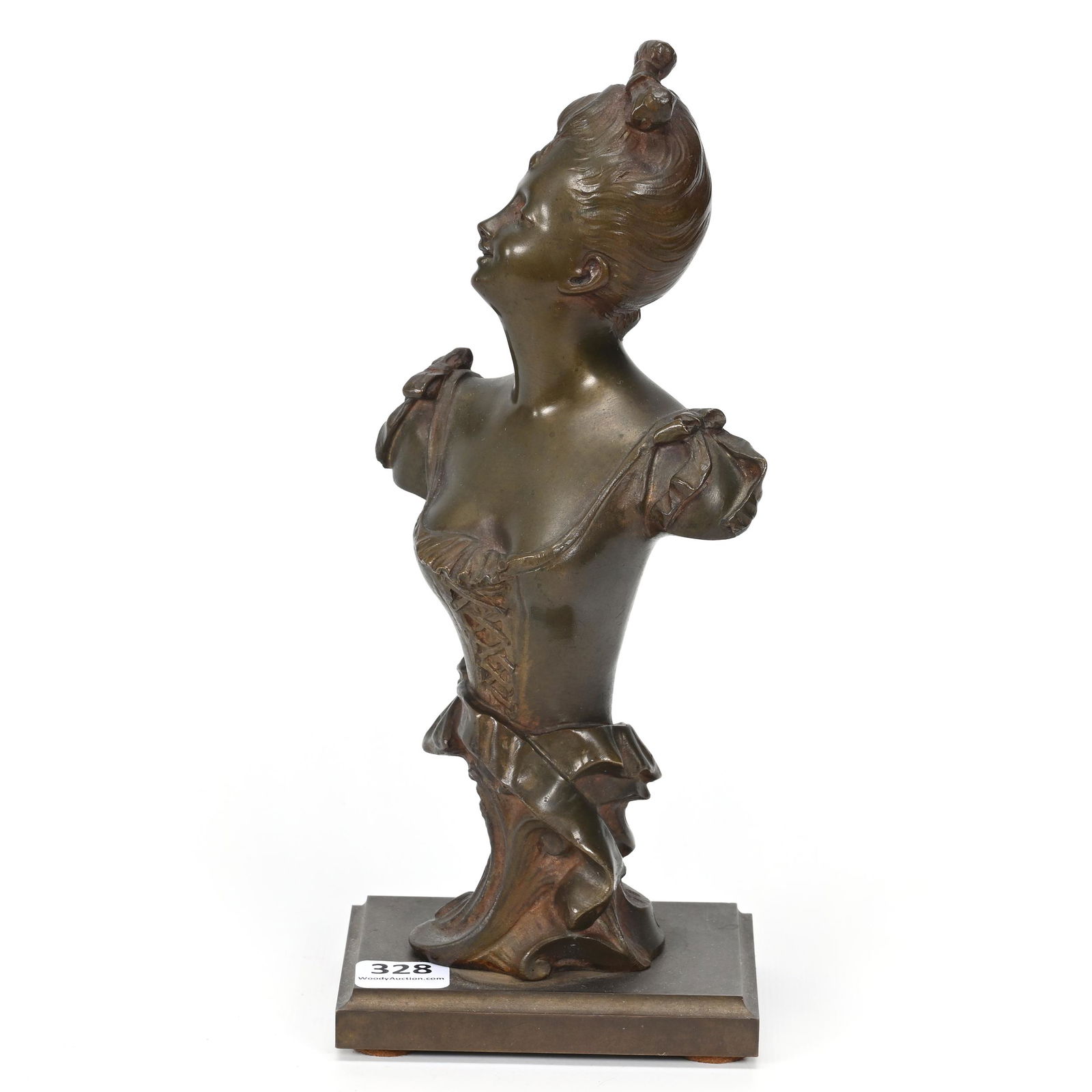 Bronze Bust Marked "C.H. Massey" (1855-1913) (1 of 4)