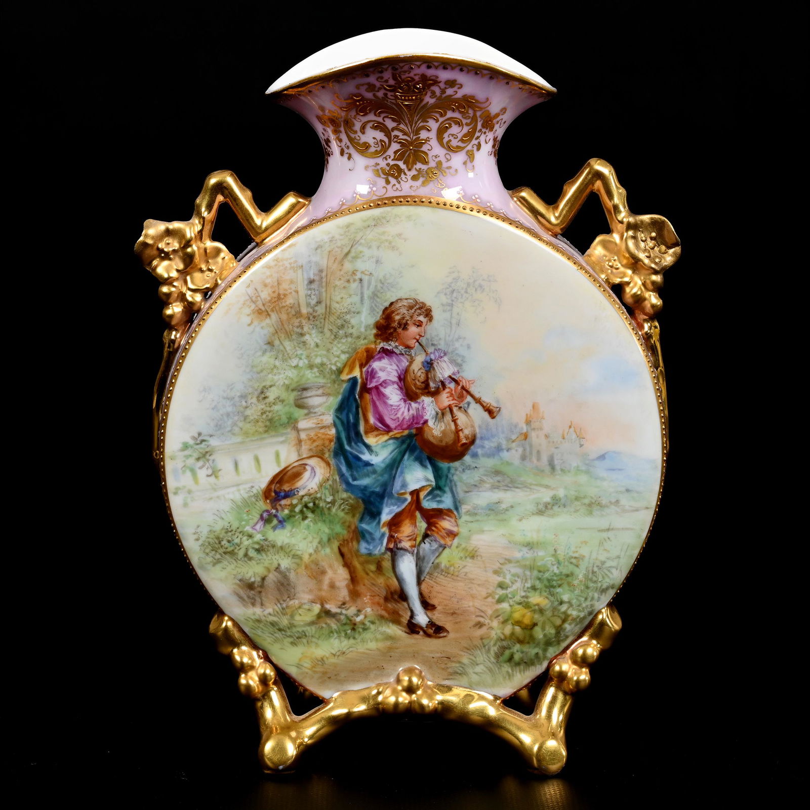 Vase, Flask Shape, Marked Dresden (1 of 4)