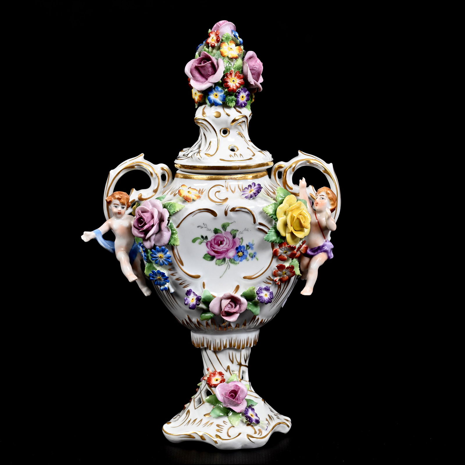 Pedestal Urn Marked Germany Schierholz Porcelain (1 of 7)