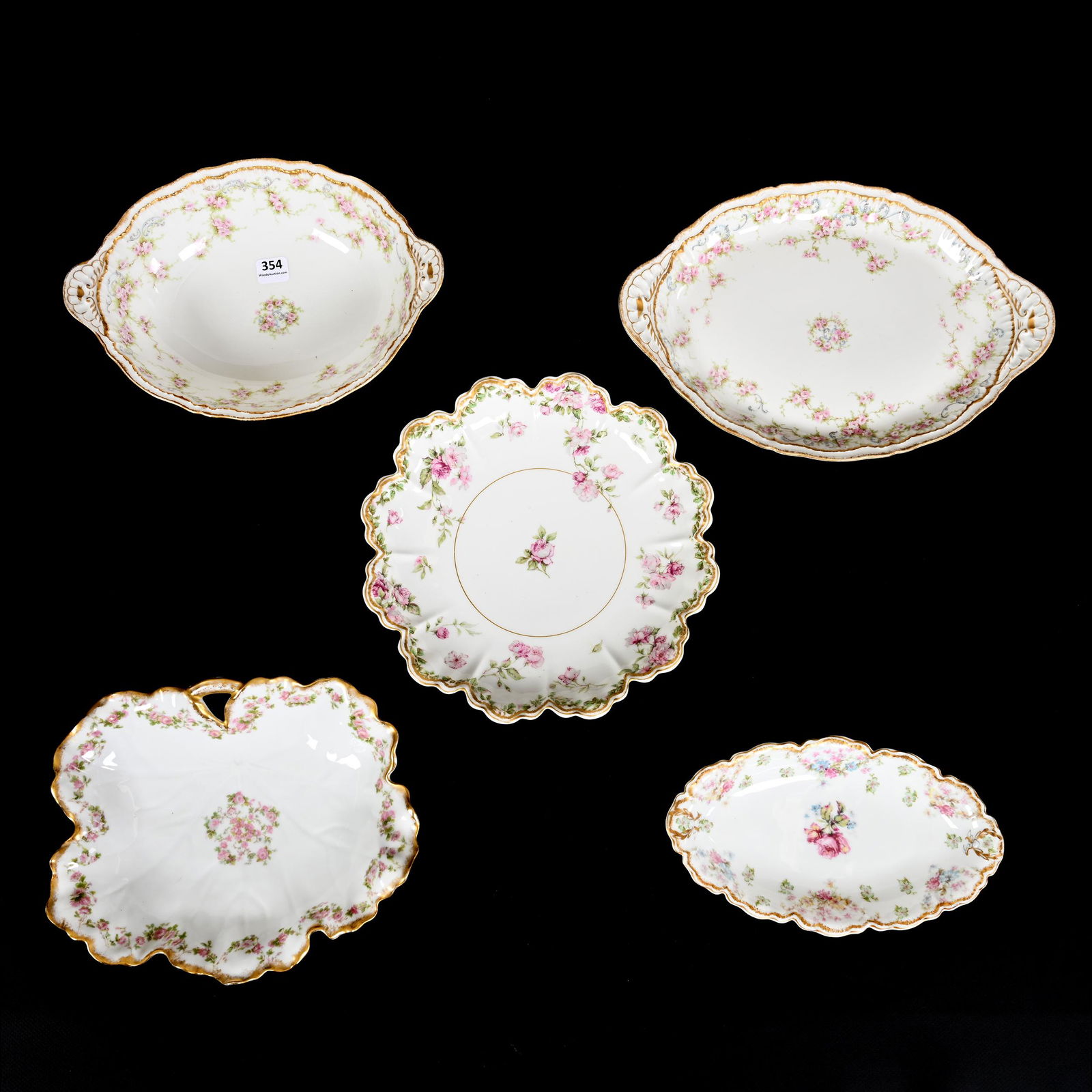 (5) Dishes Marked Haviland Limoges (1 of 2)