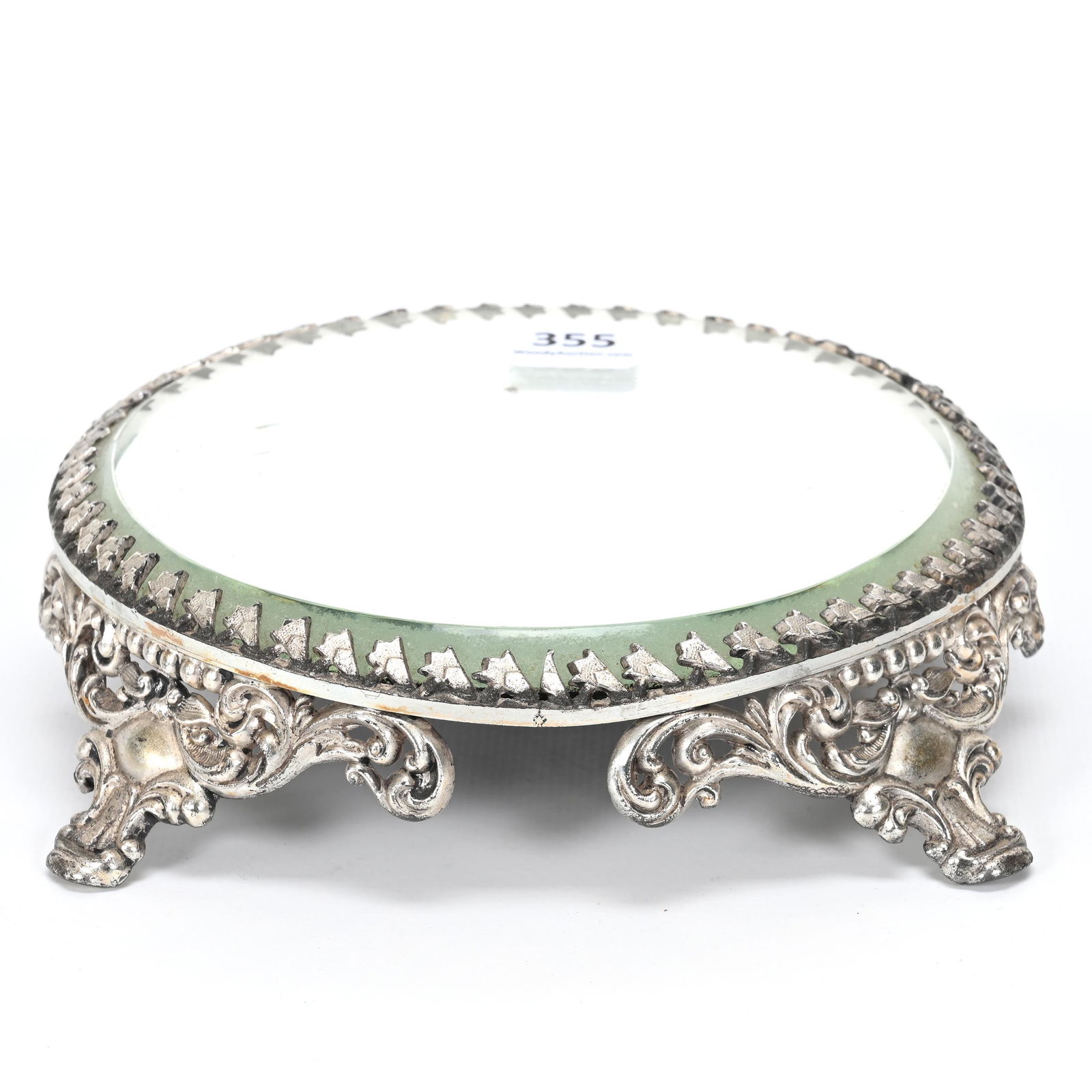 Beveled Mirror Plateau, Nice Silverplate Frame (1 of 2)