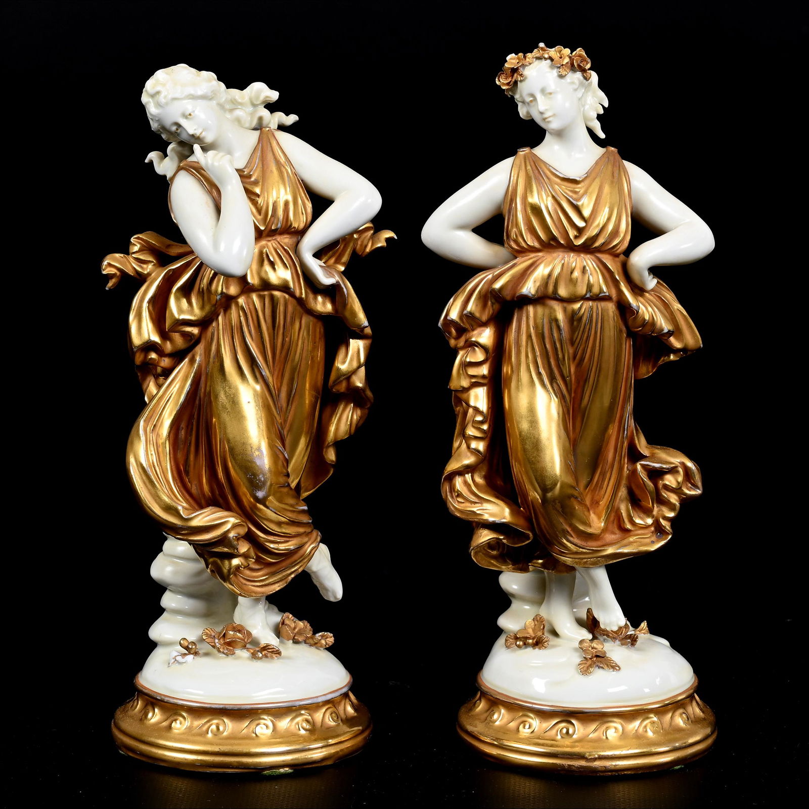 Pair Figurines, Two Classically Dressed Women (1 of 3)