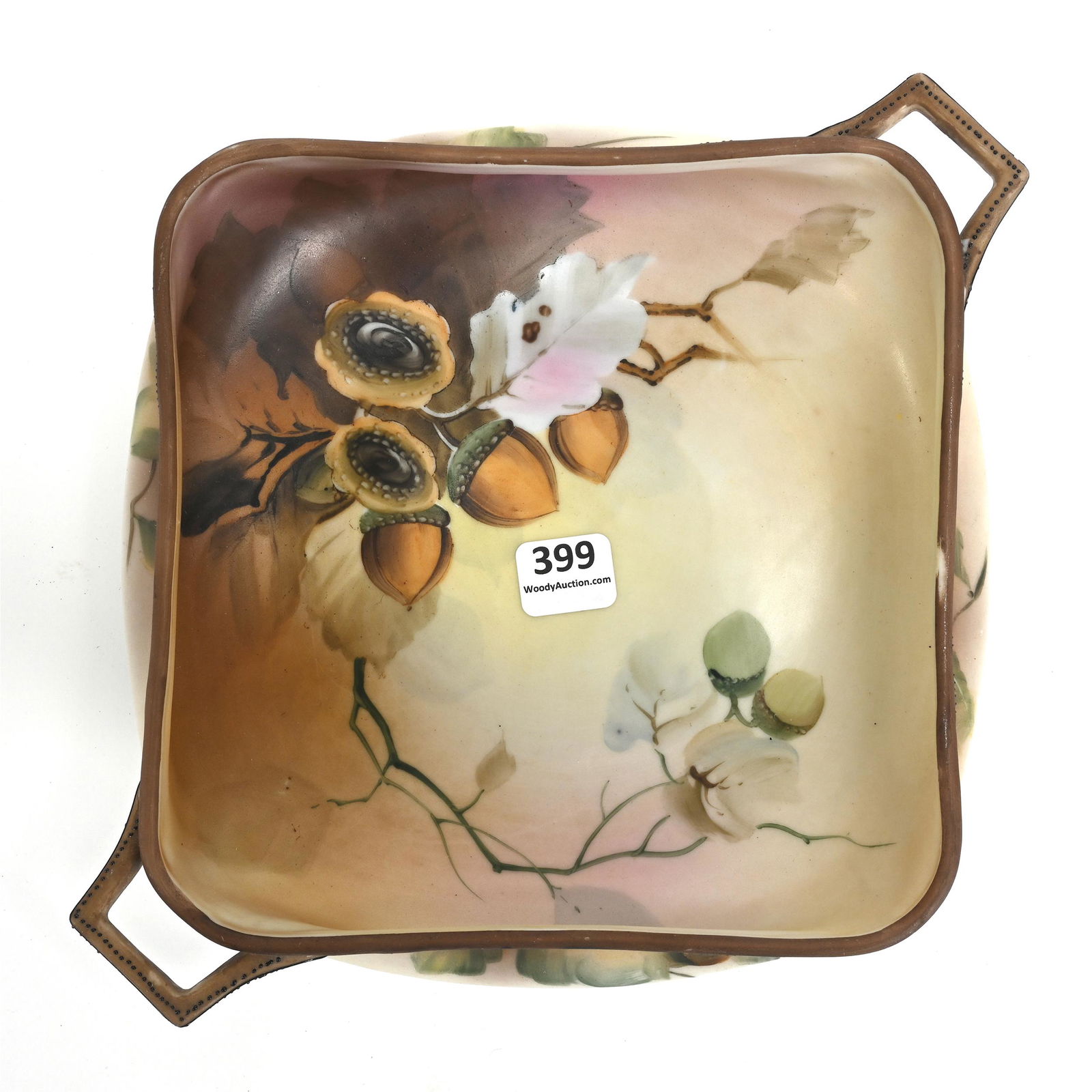 Square Bowl Marked Nippon (Green Wreath) (1 of 3)