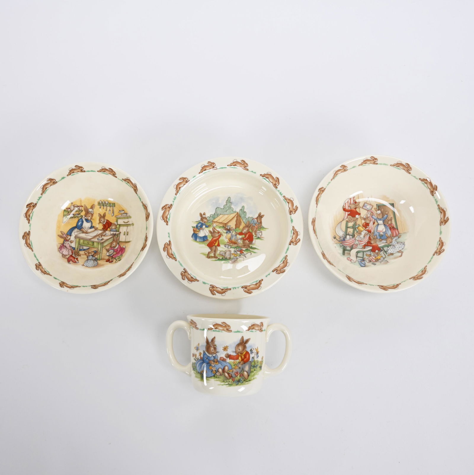 (4) Royal Doulton Bunnykin Table Items (1 of 2)