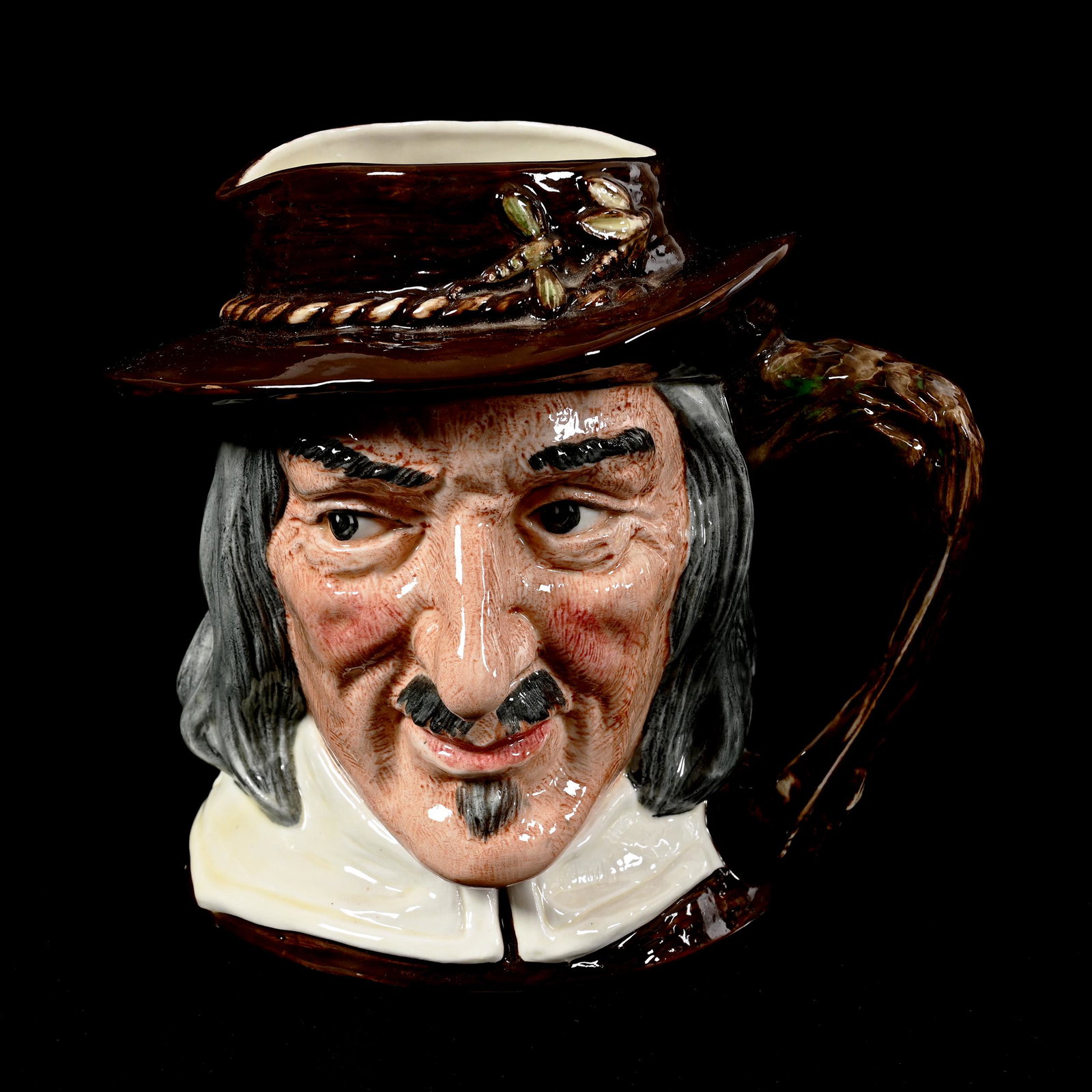 Character Jug, Royal Doulton "Izaak Walton": Character Jug, Royal Doulton "Izaak Walton", 6.25" x 6.5", #D6404, 300th Anniversary Of "The Complete Angler", Larry & Sharla Michael.
