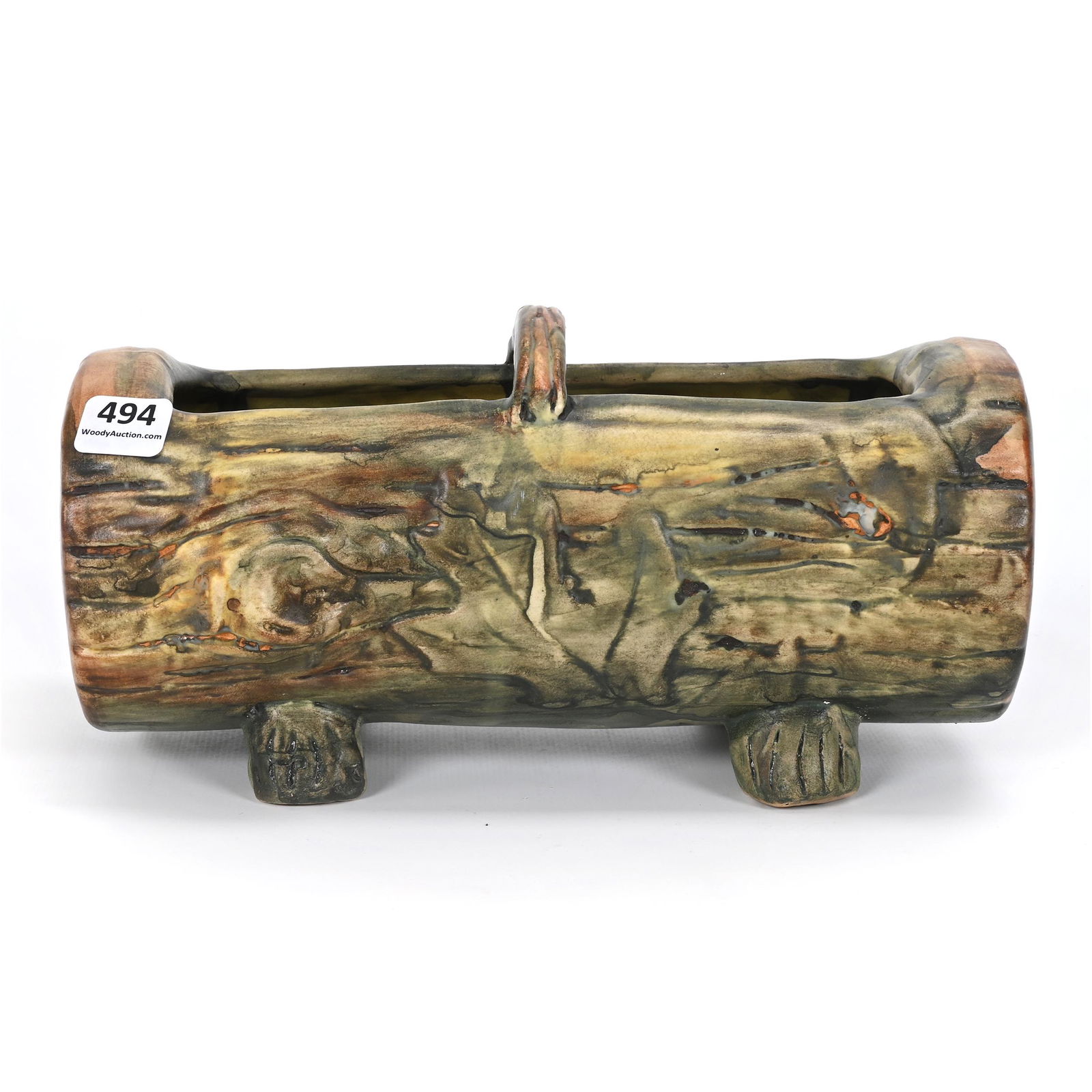 Log Planter, Weller Art Pottery (1 of 4)