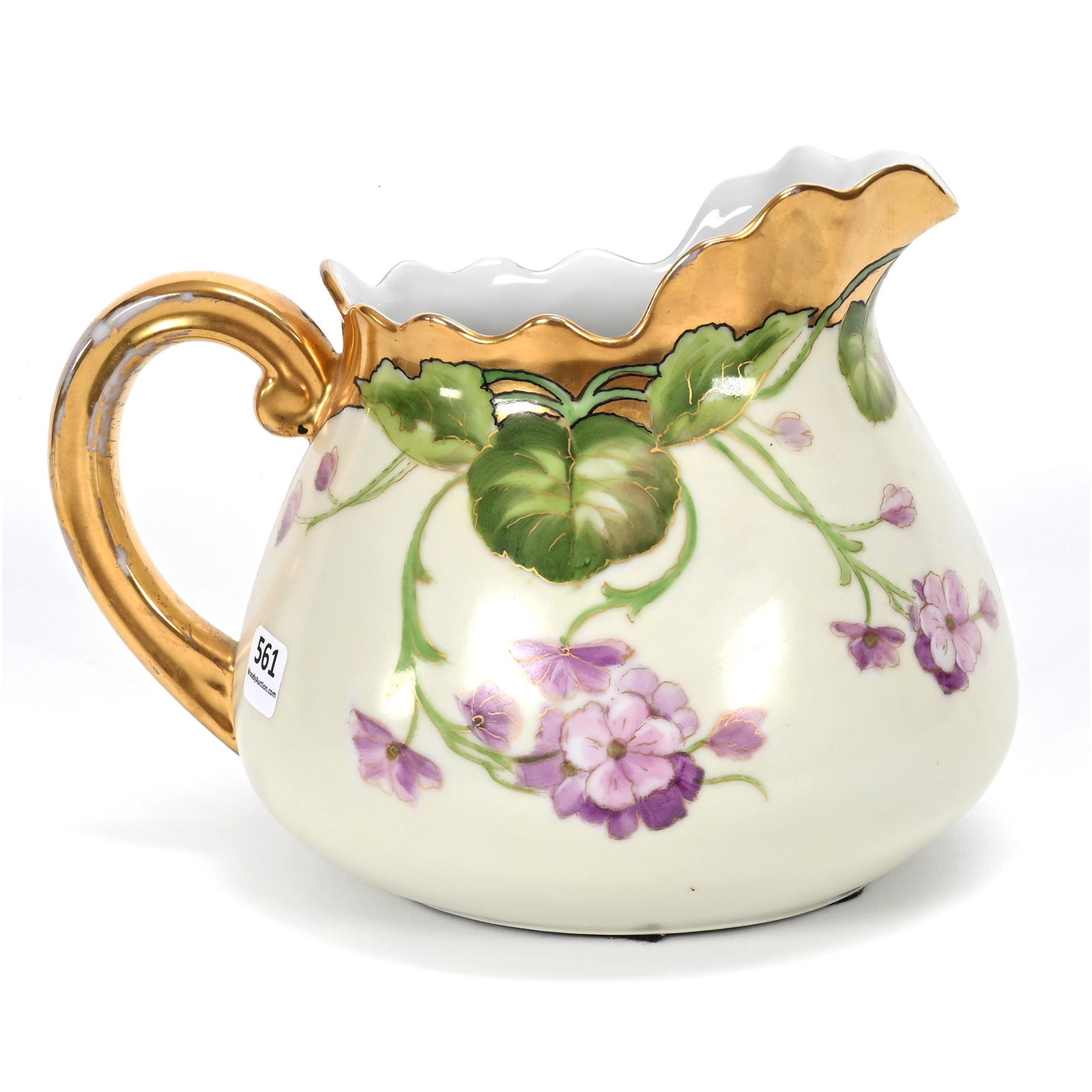 Cider Pitcher Marked Stouffer Hand Painted China (1 of 3)