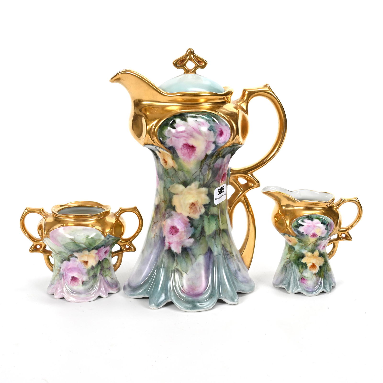 Chocolate Set, Contemporary Unmarked Porcelain (1 of 5)