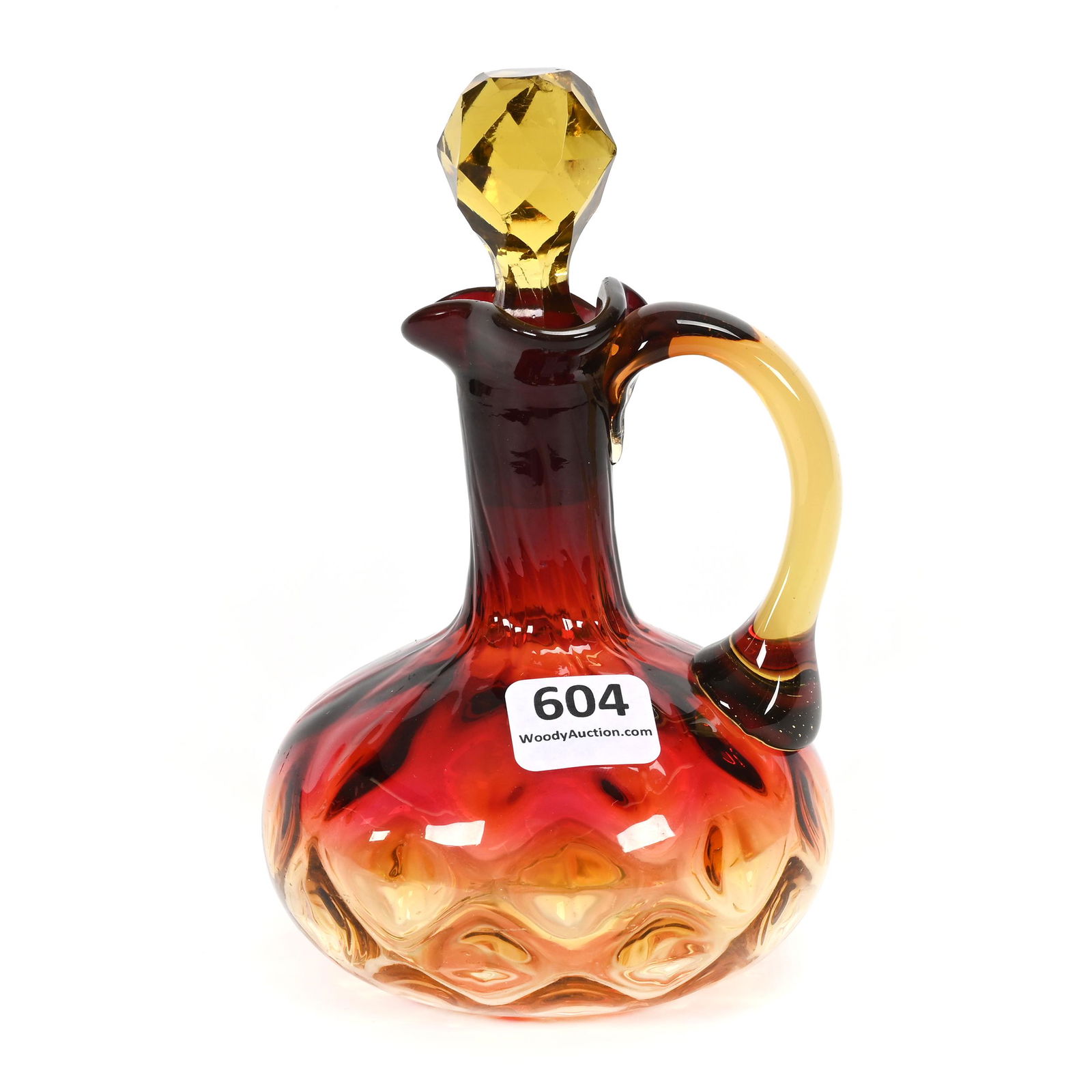 Cruet Bottle, Amberina Art Glass Coinspot (1 of 4)