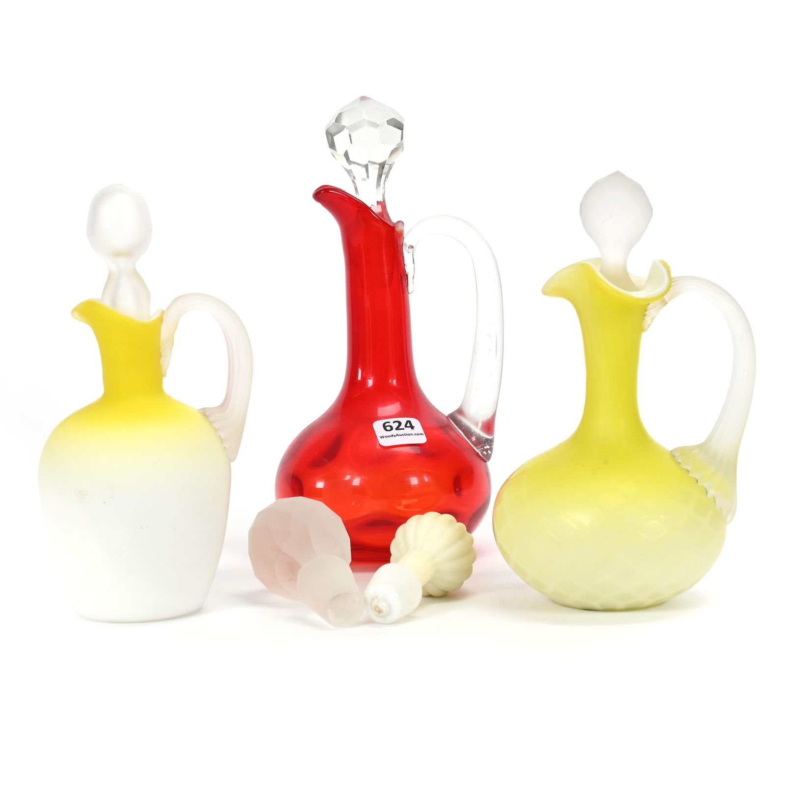 (3) Cruet Bottles, (2) Extra Stoppers (1 of 10)
