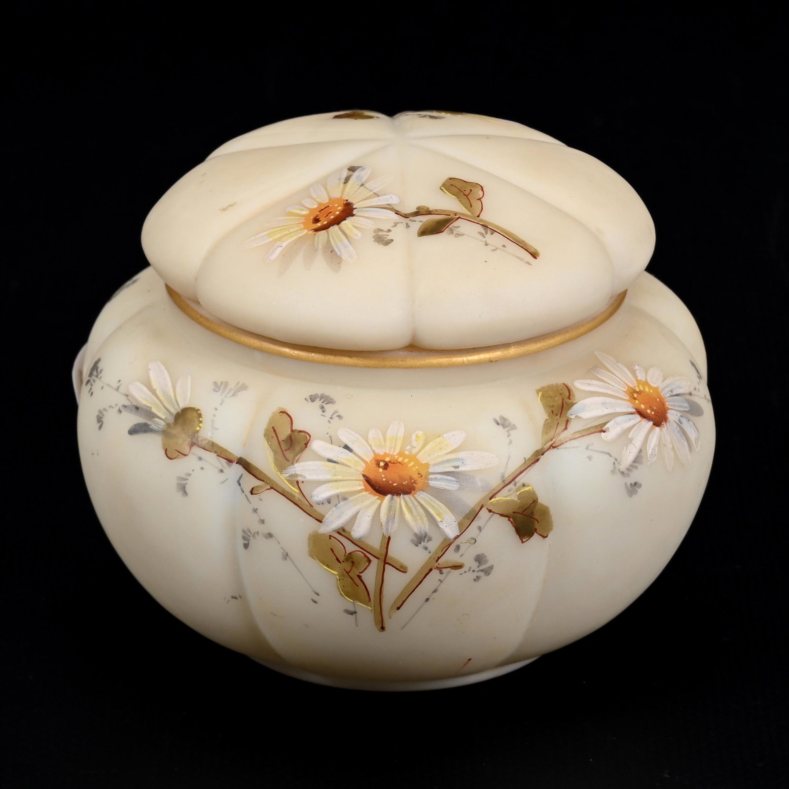 Covered Box Marked Smith Brothers Art Glass (1 of 3)