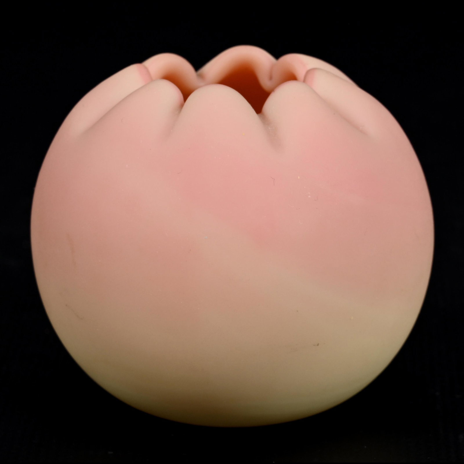 Rose Bowl, Burmese Art Glass Attributed To Webb (1 of 3)