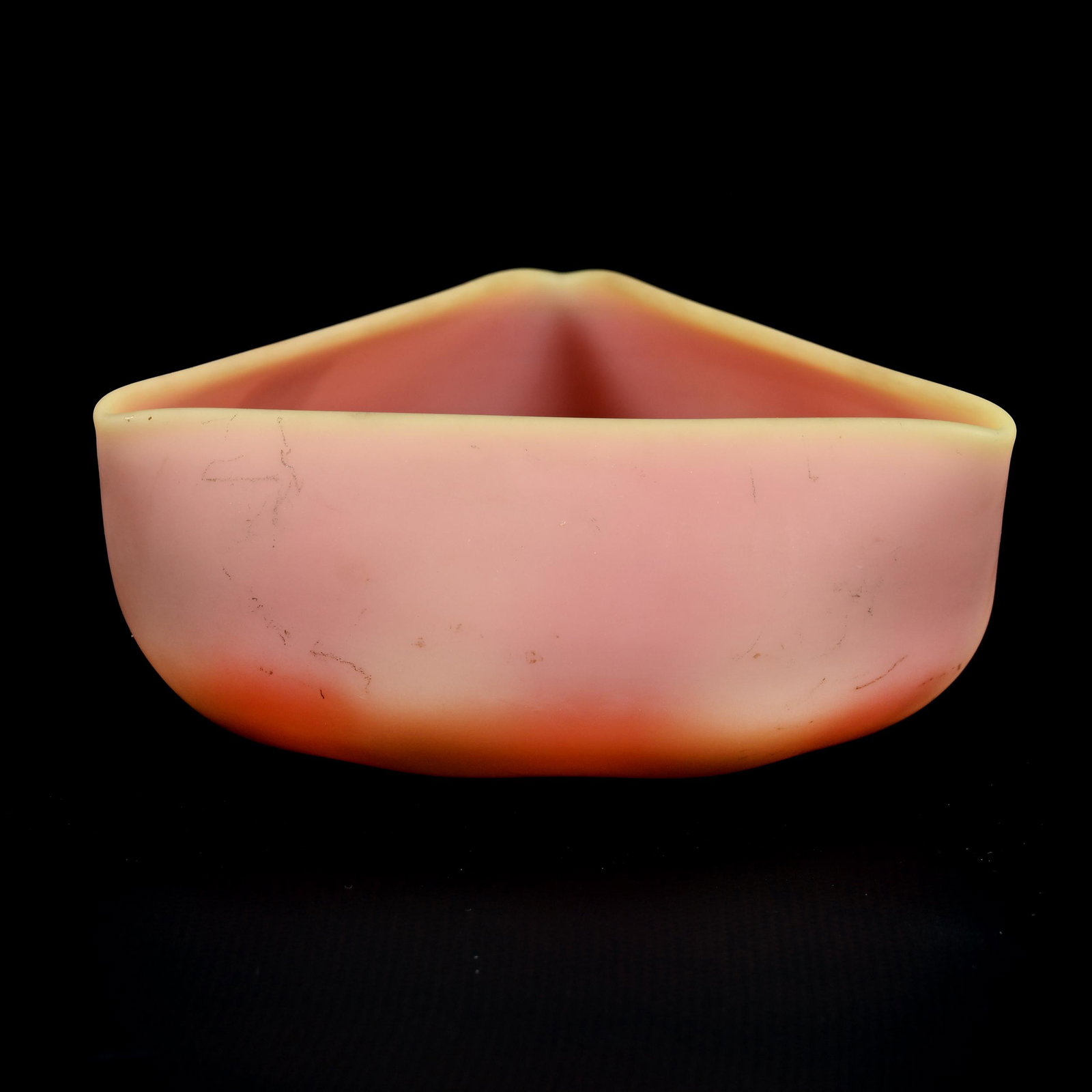 Bowl, Tri-Corner, Burmese By Mt. Washington (1 of 3)