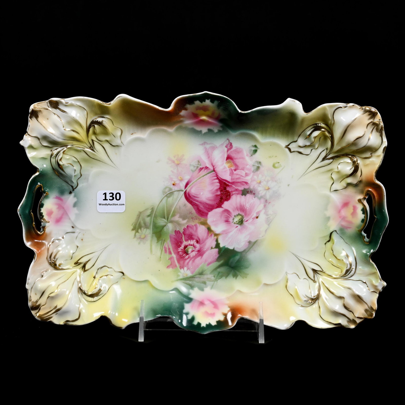 Dresser Tray Marked R.S. Prussia, Iris Mold (1 of 2)