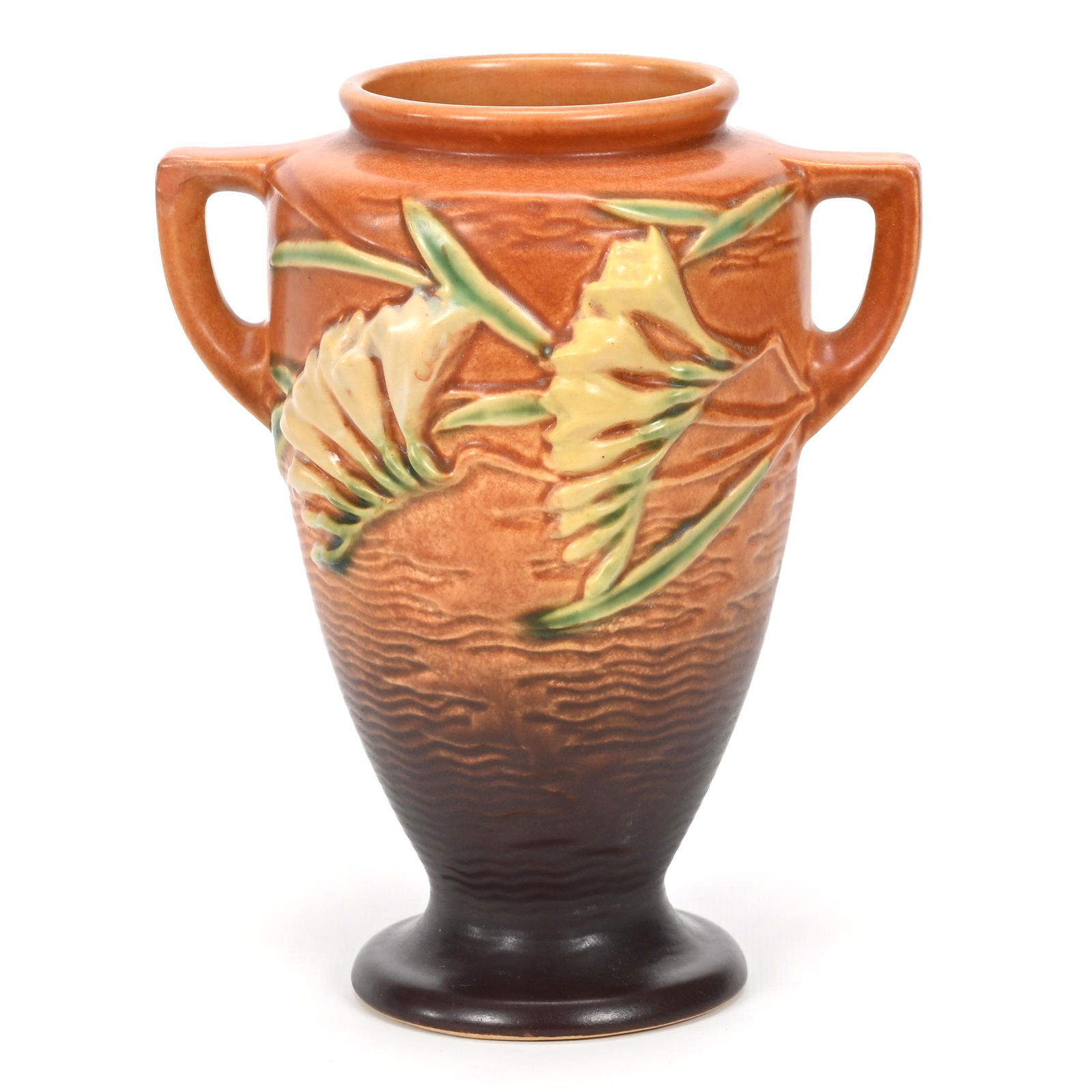 Vase, Two Handles, Marked Roseville Art Pottery 1218" (0150) on Jul