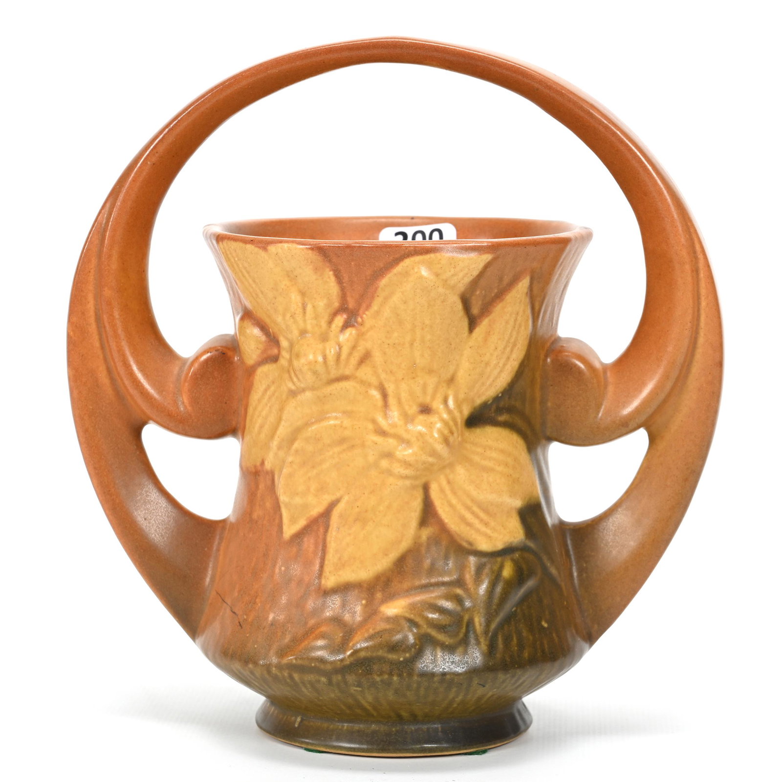 Basket Marked Roseville #387-7" Art Pottery (1 of 3)