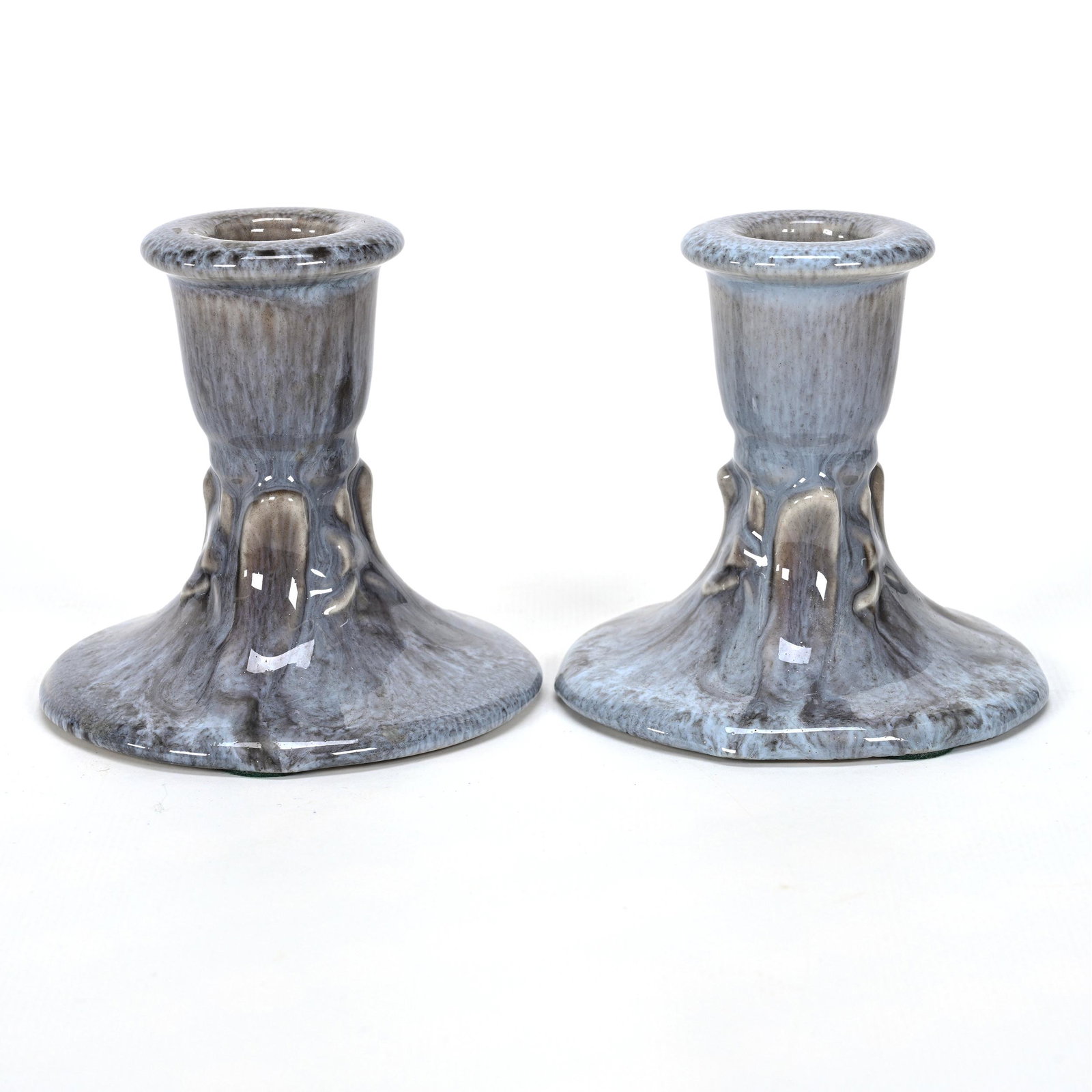 Pair Candlesticks Marked Rookwood Art Pottery #6532 (1 of 3)