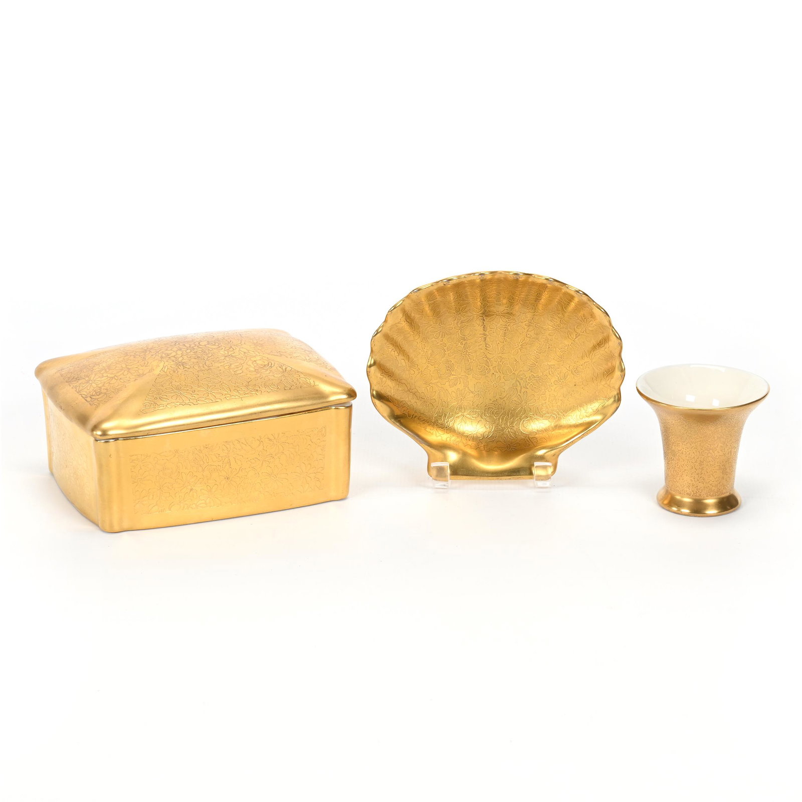(3) Items Marked Pickard, All Over Gold (1 of 3)
