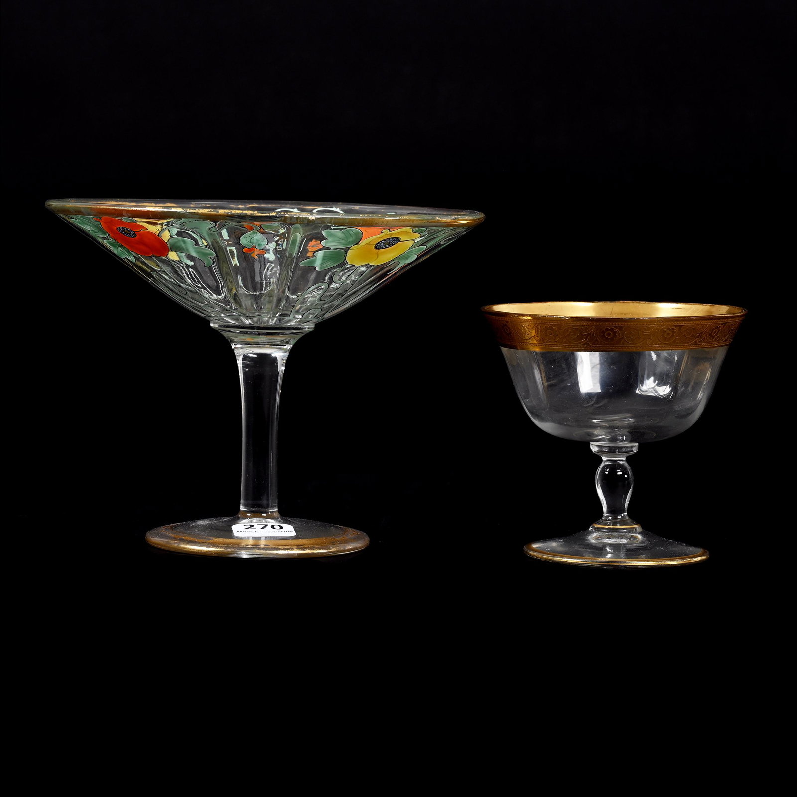 (2) Items Marked Pickard Crystal (1 of 4)