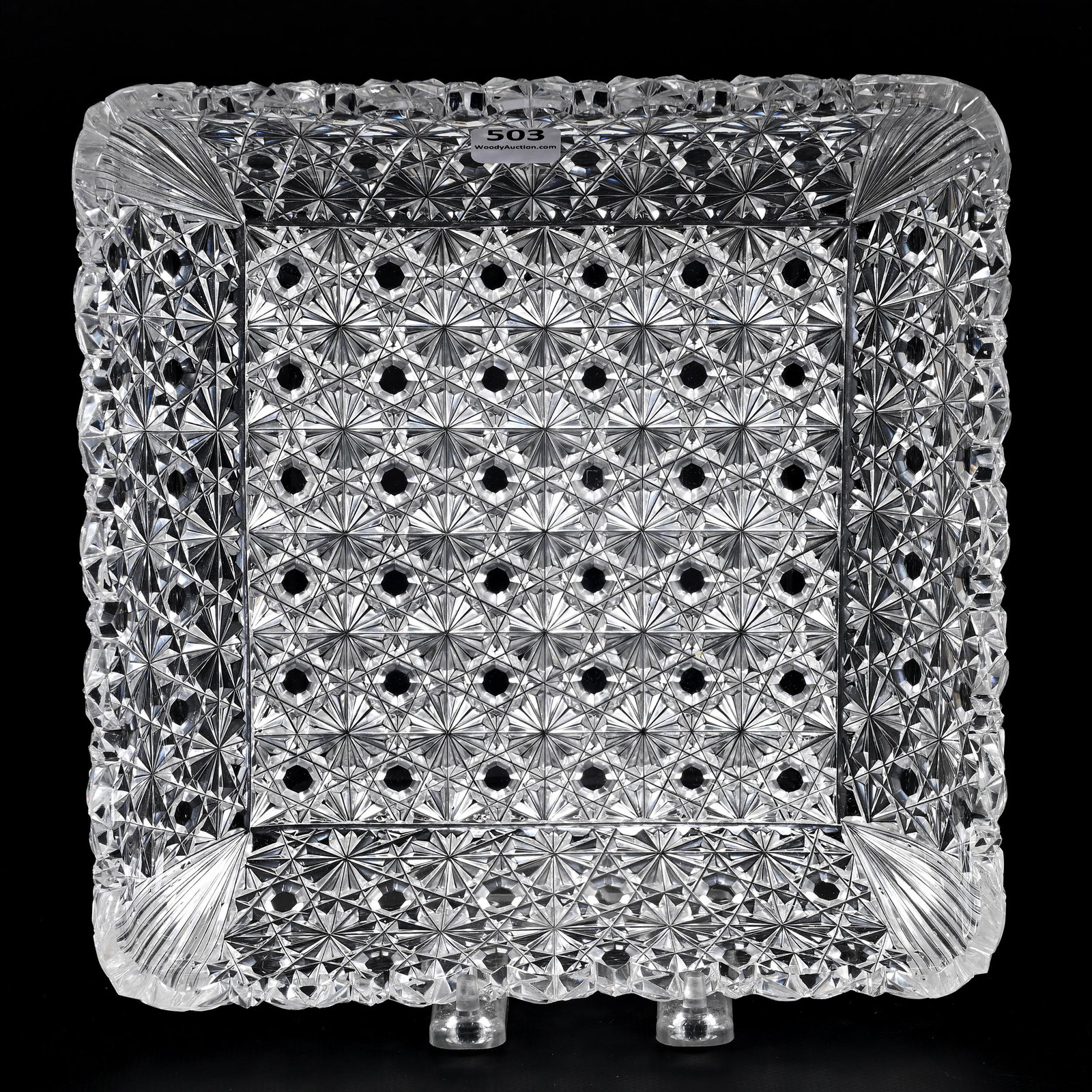 Square Bowl, American Brilliant Cut Glass (1 of 4)