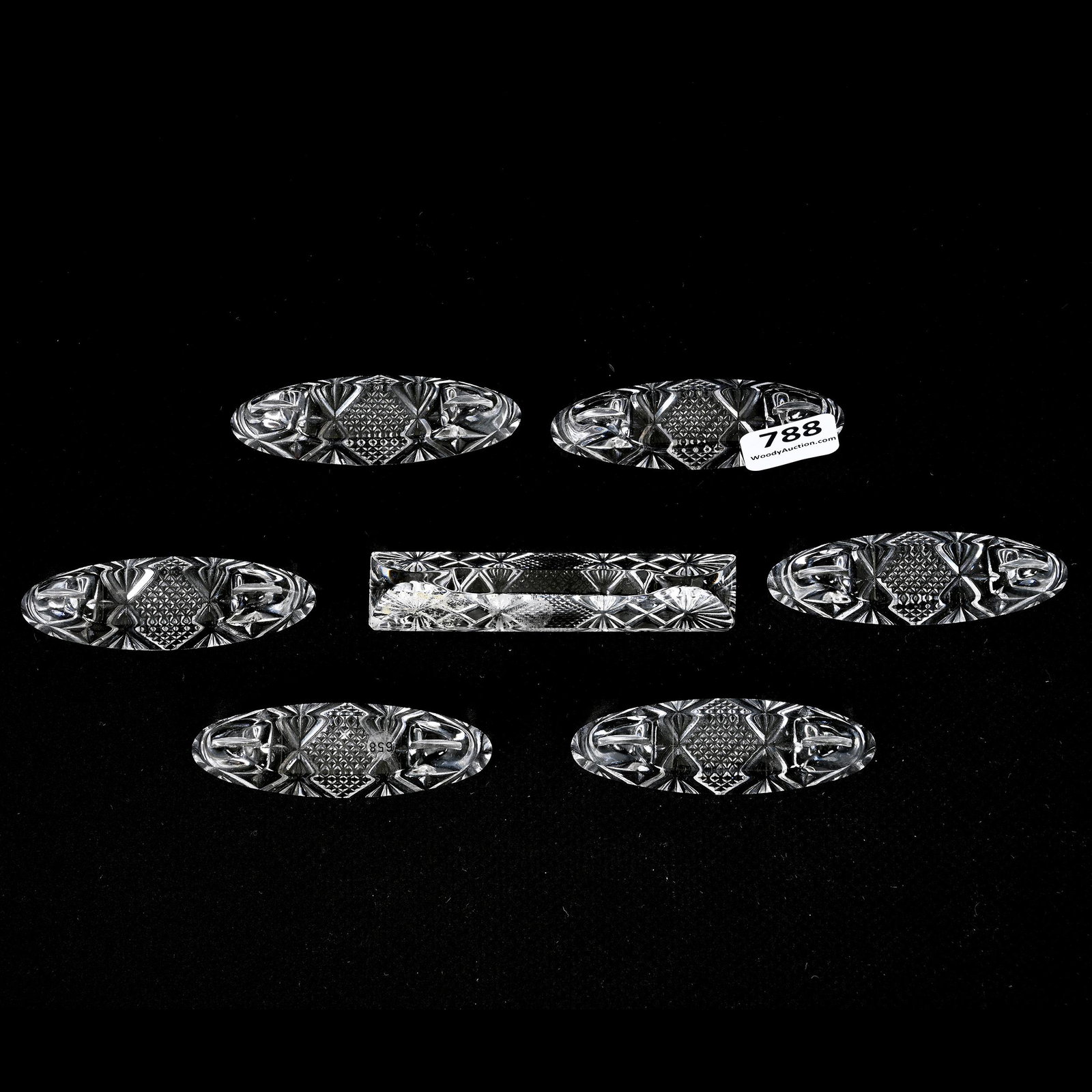 (7) Knife Rests, American Brilliant Cut Glass (1 of 3)