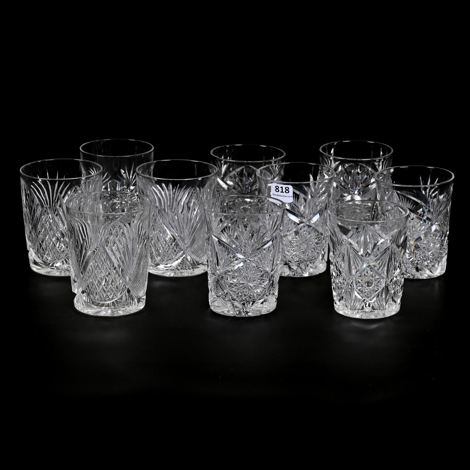 (10) Tumblers, American Brilliant Cut Glass (1 of 5)