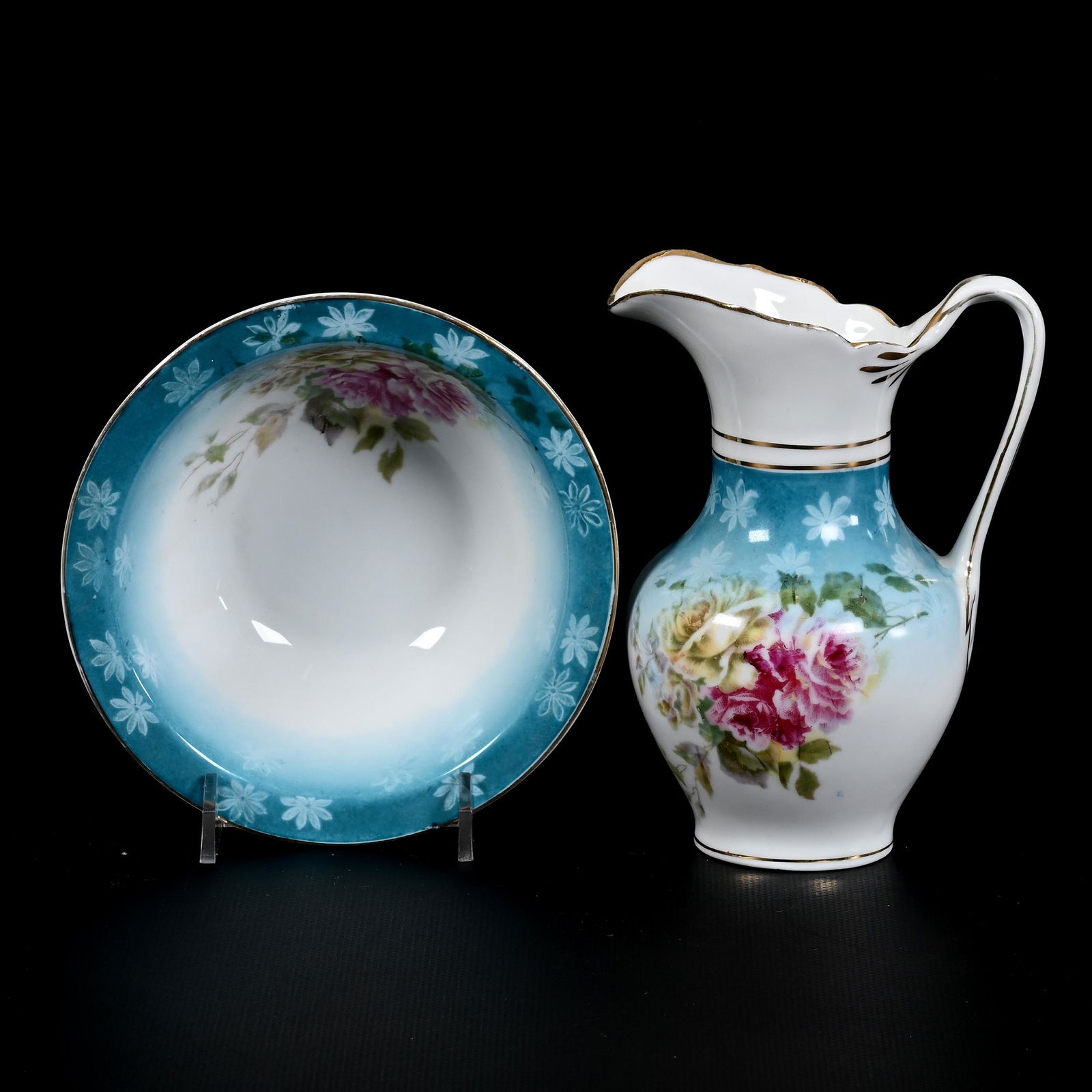 Child's Pitcher & Wash Bowl, Unmarked Germany (1 of 4)