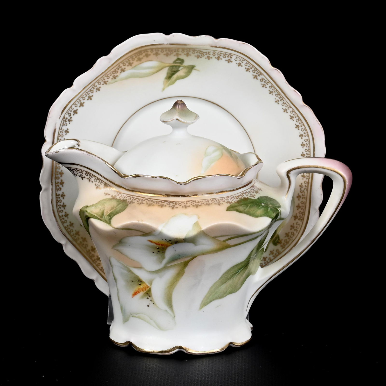 Syrup Pitcher & Underplate Marked R.S. Prussia (1 of 3)