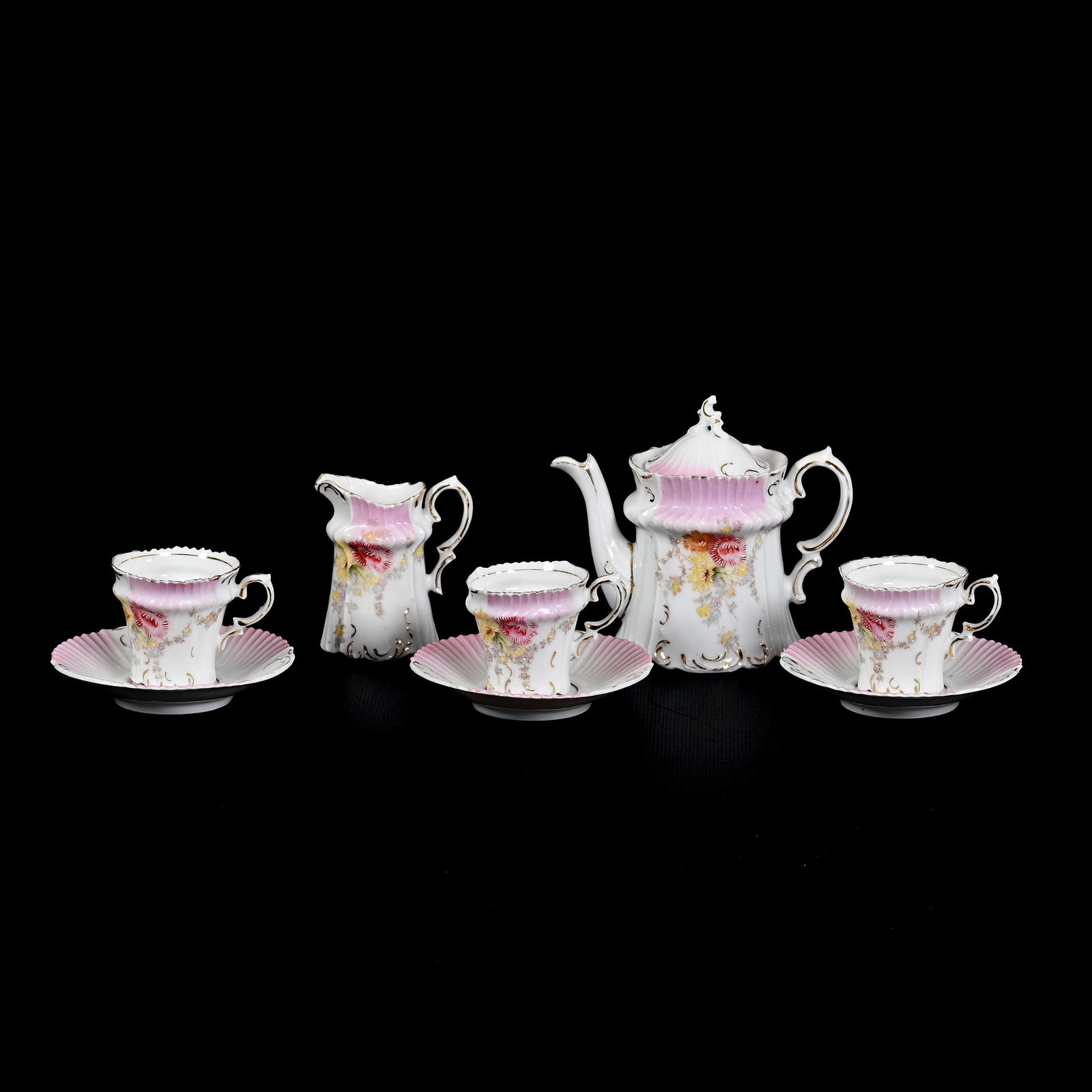 Child's Tea Set, Unmarked R.S. Prussia, Eight Piece (1 of 3)